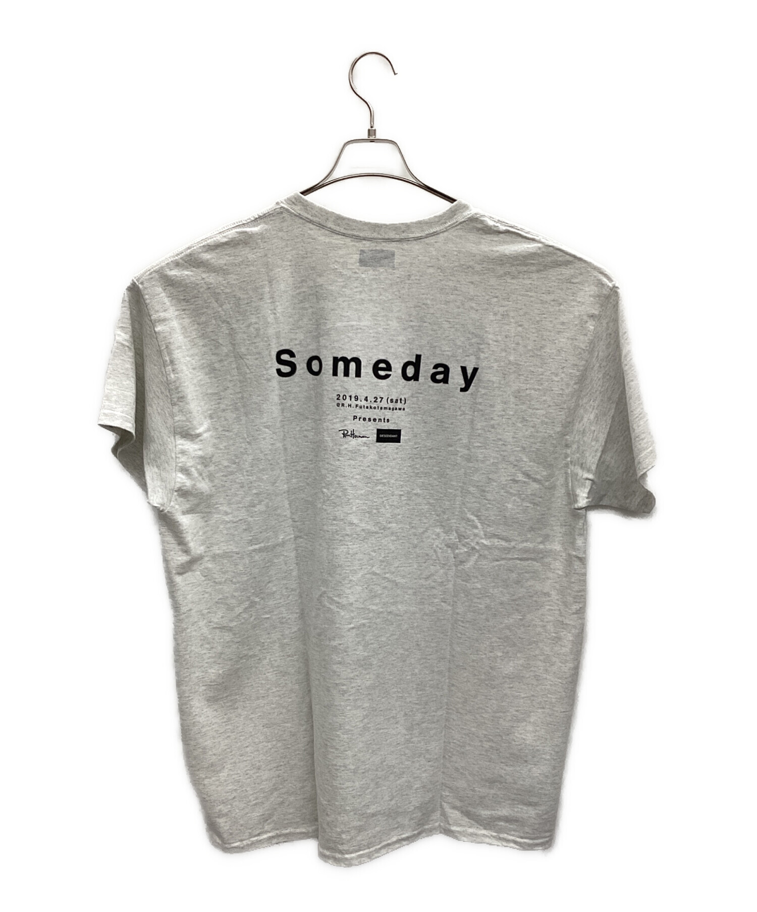 DESCENDANT ロゴ Tシャツ グレー サイズ3 中古・古着通販】DESCENDANT (ディセンダント) Tシャツ グレー サイズ