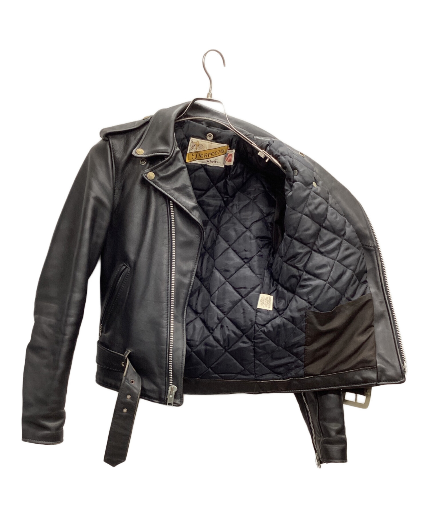 中古・古着通販】Schott (ショット) ライダースジャケット ブラック