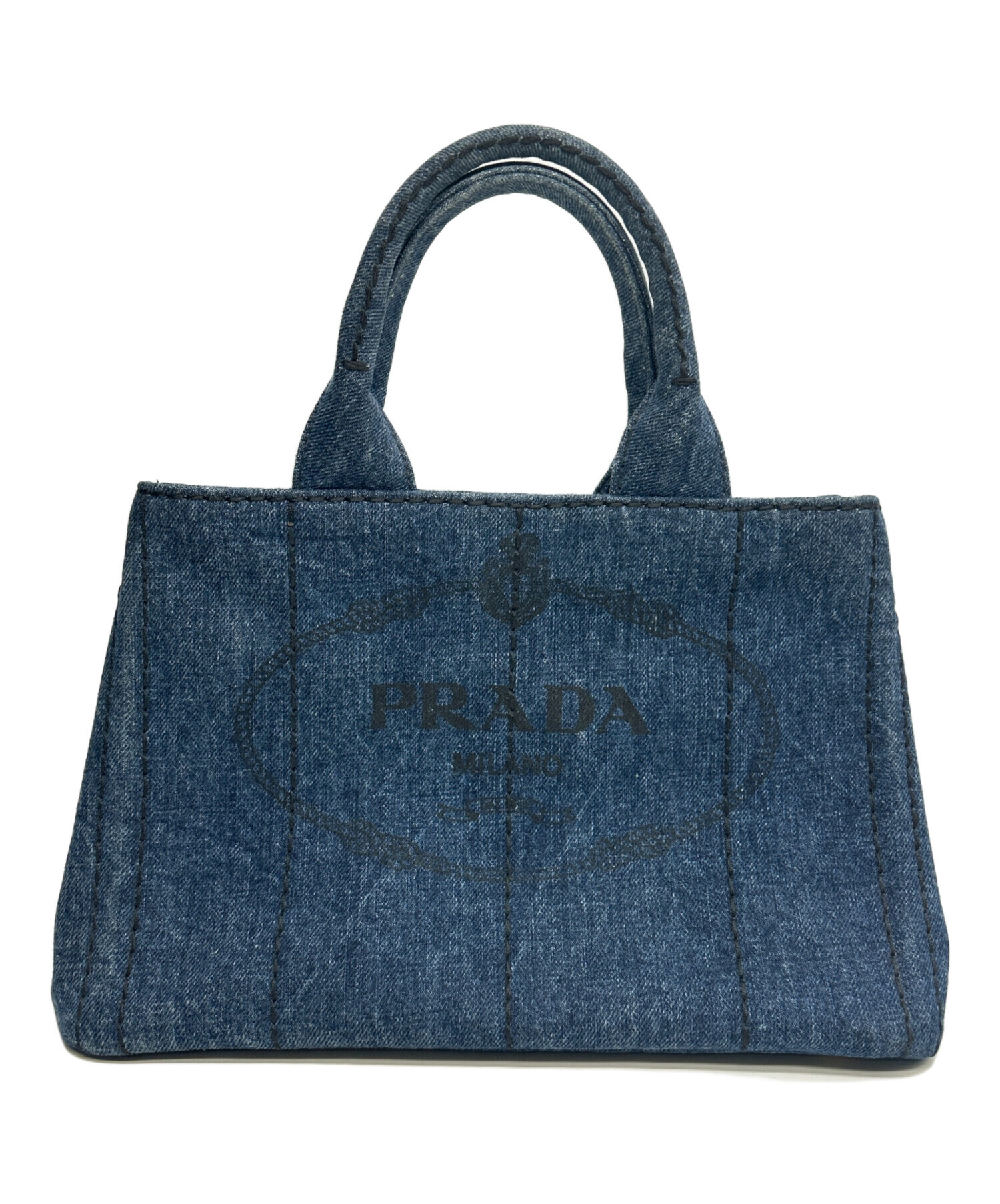 中古・古着通販】PRADA (プラダ) カナパミニデニムトート インディゴ 