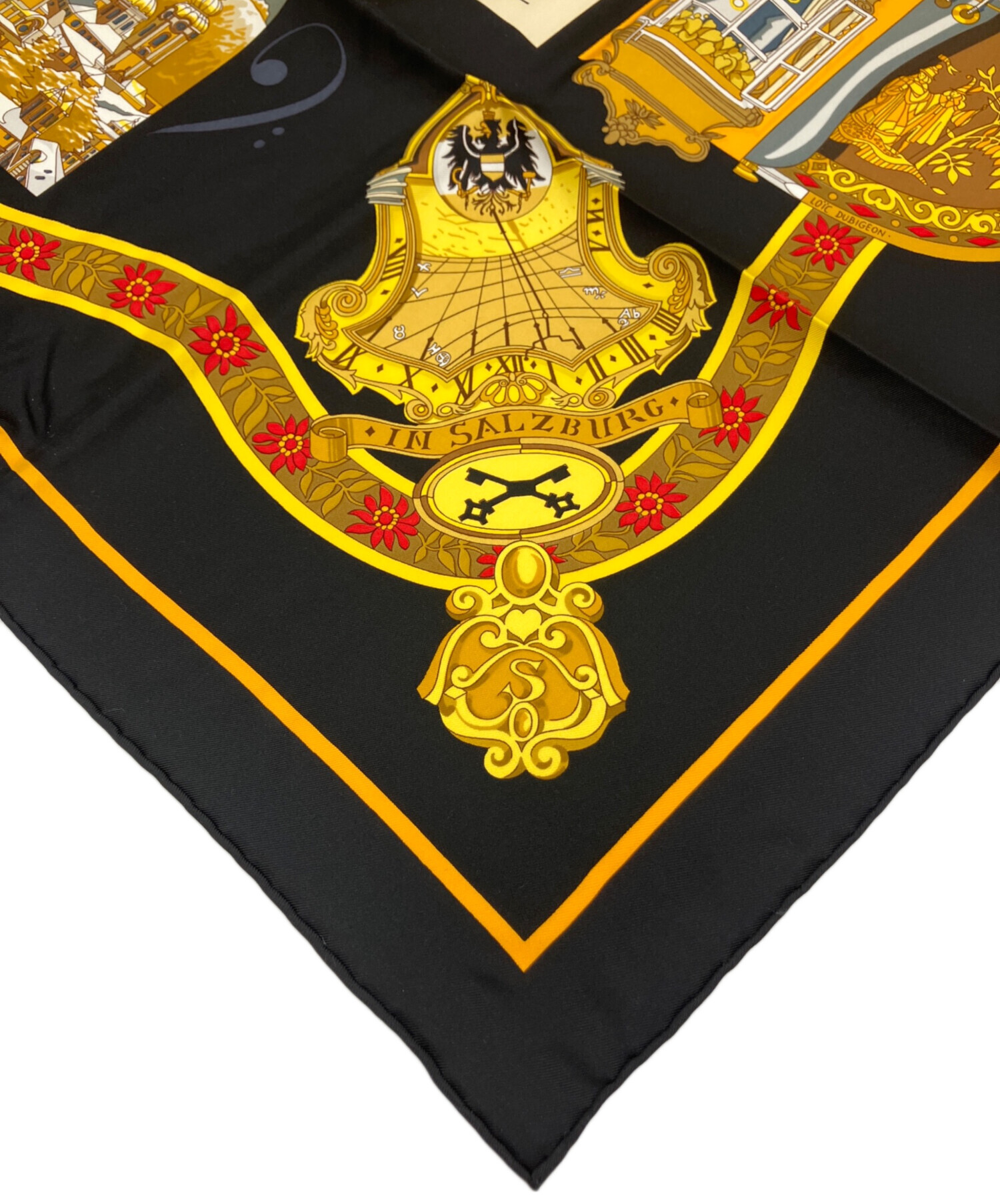 中古・古着通販】HERMES (エルメス) スカーフ ブラック｜ブランド