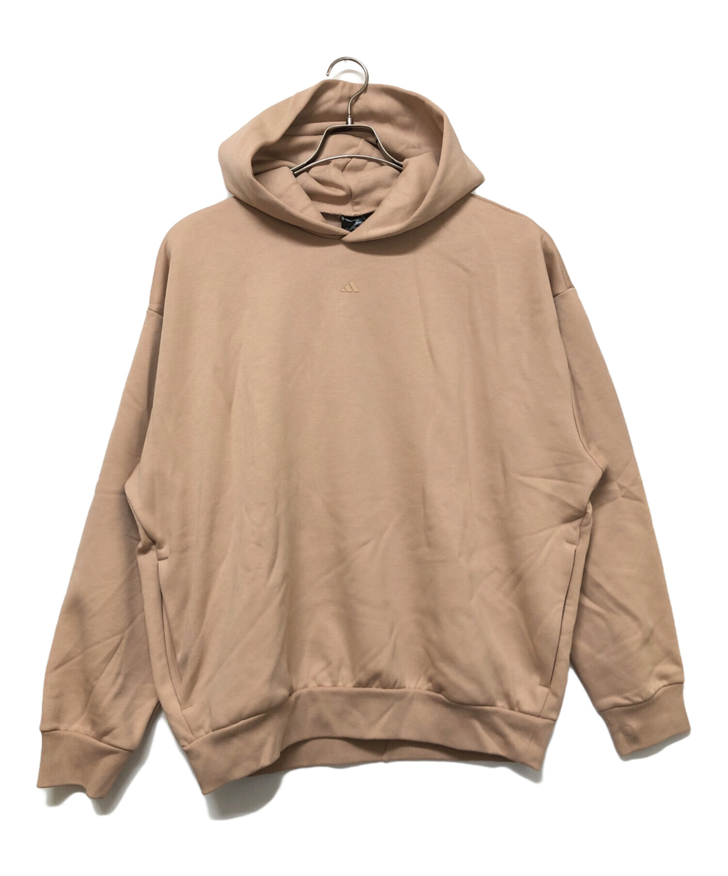 中古・古着通販】adidas (アディダス) プルオーバーパーカー ベージュ 