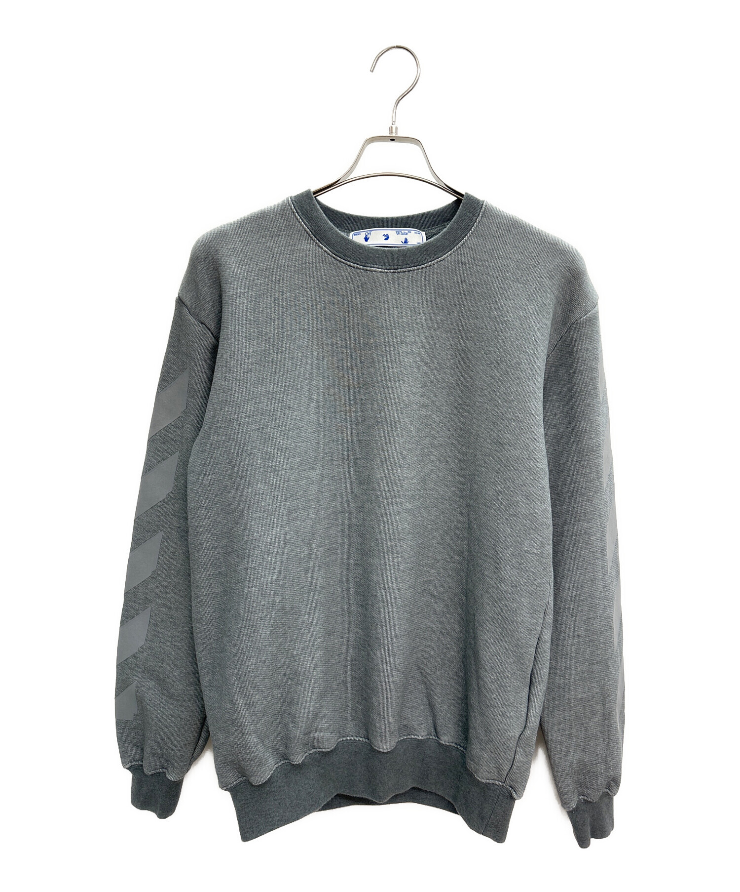 中古・古着通販】OFFWHITE (オフホワイト) スウェット グレー サイズ:S 