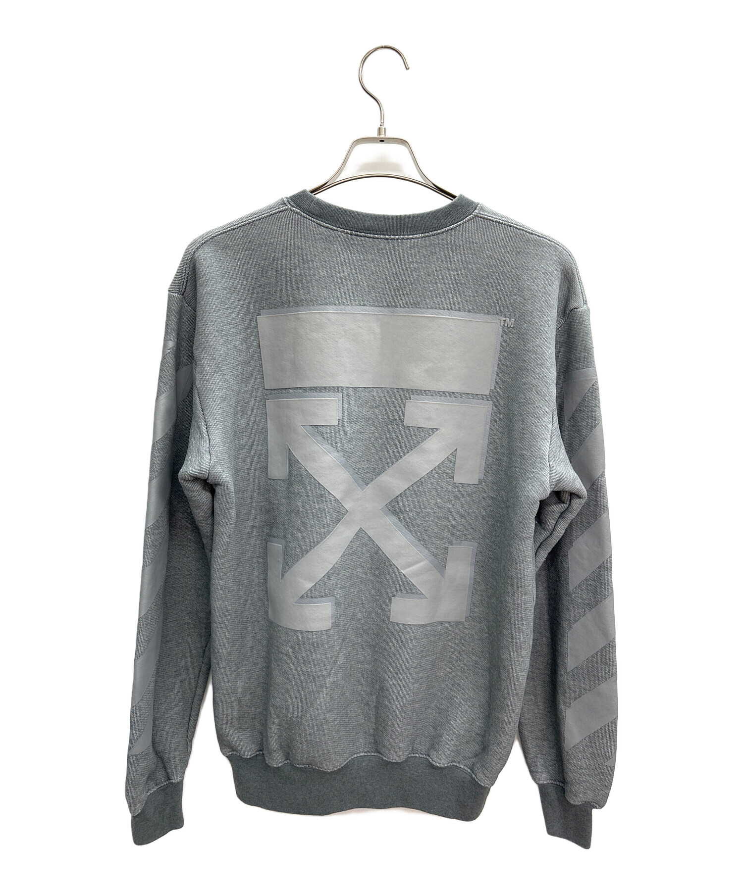 中古・古着通販】OFFWHITE (オフホワイト) スウェット グレー サイズ:S