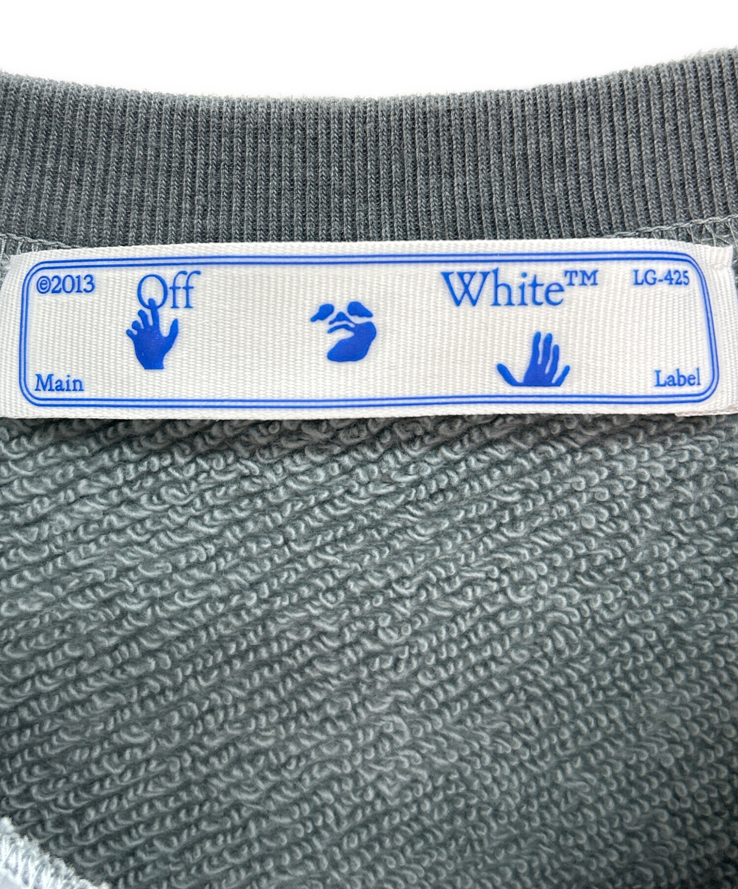 中古・古着通販】OFFWHITE (オフホワイト) スウェット グレー サイズ:S 