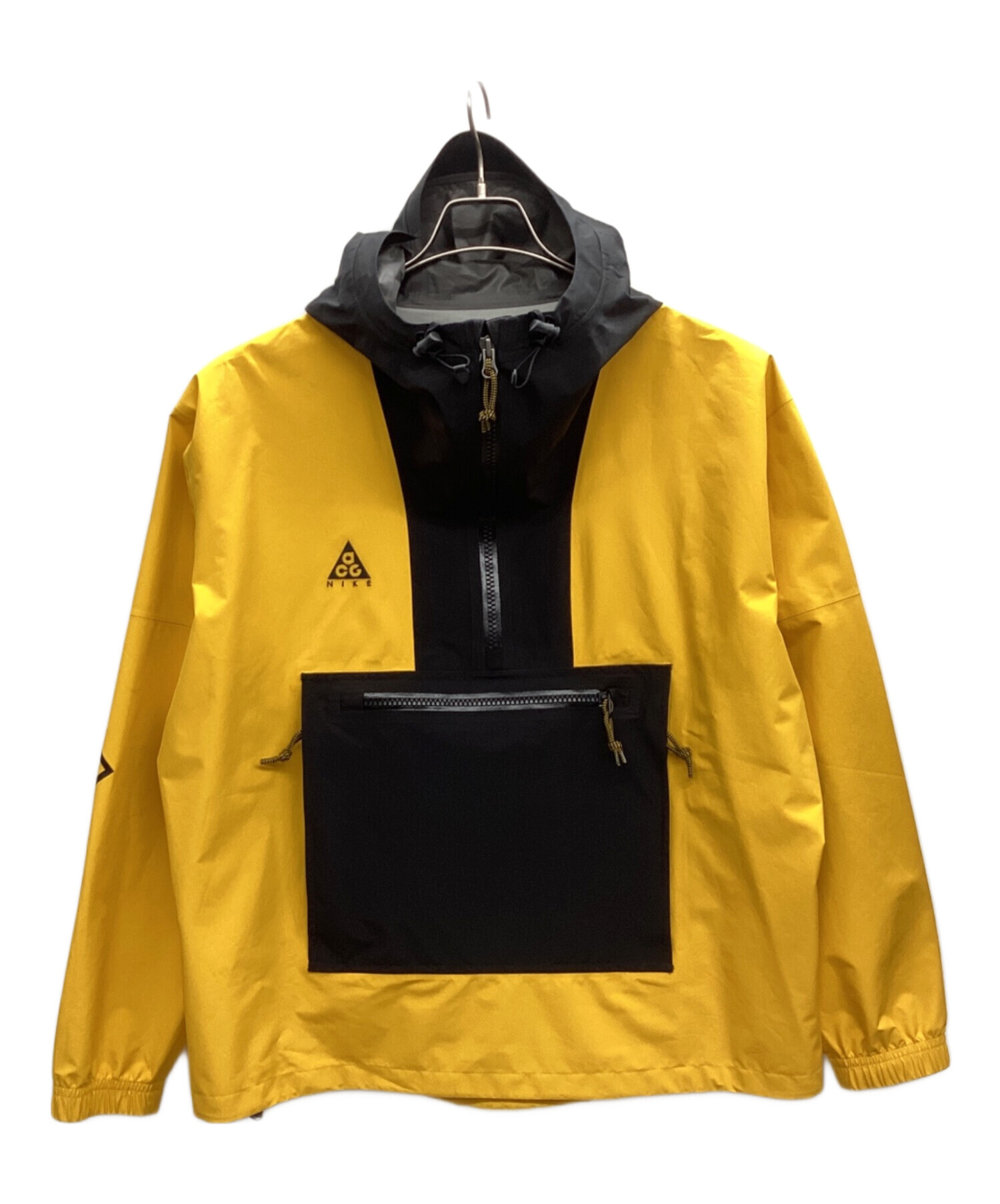 NIKE ACG ナイロンアノラックジャケット イエロー ブラック　Size L 中古・古着通販】NIKE ACG (ナイキエーシージー) ゴアテックス
