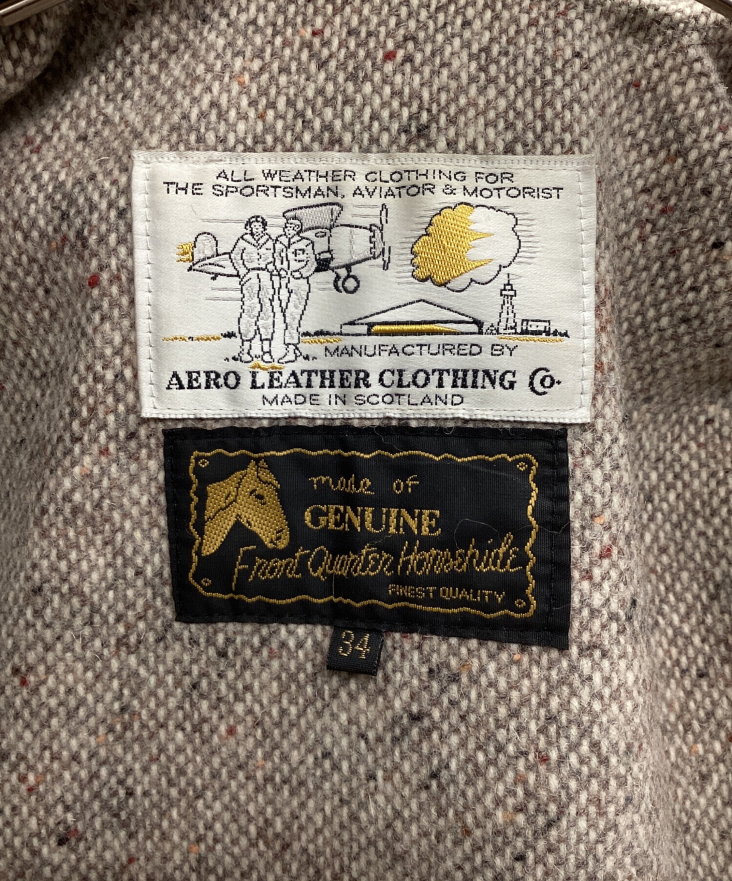 中古・古着通販】Aero LEATHER (エアロレザー) ハーフベルト ブラウン