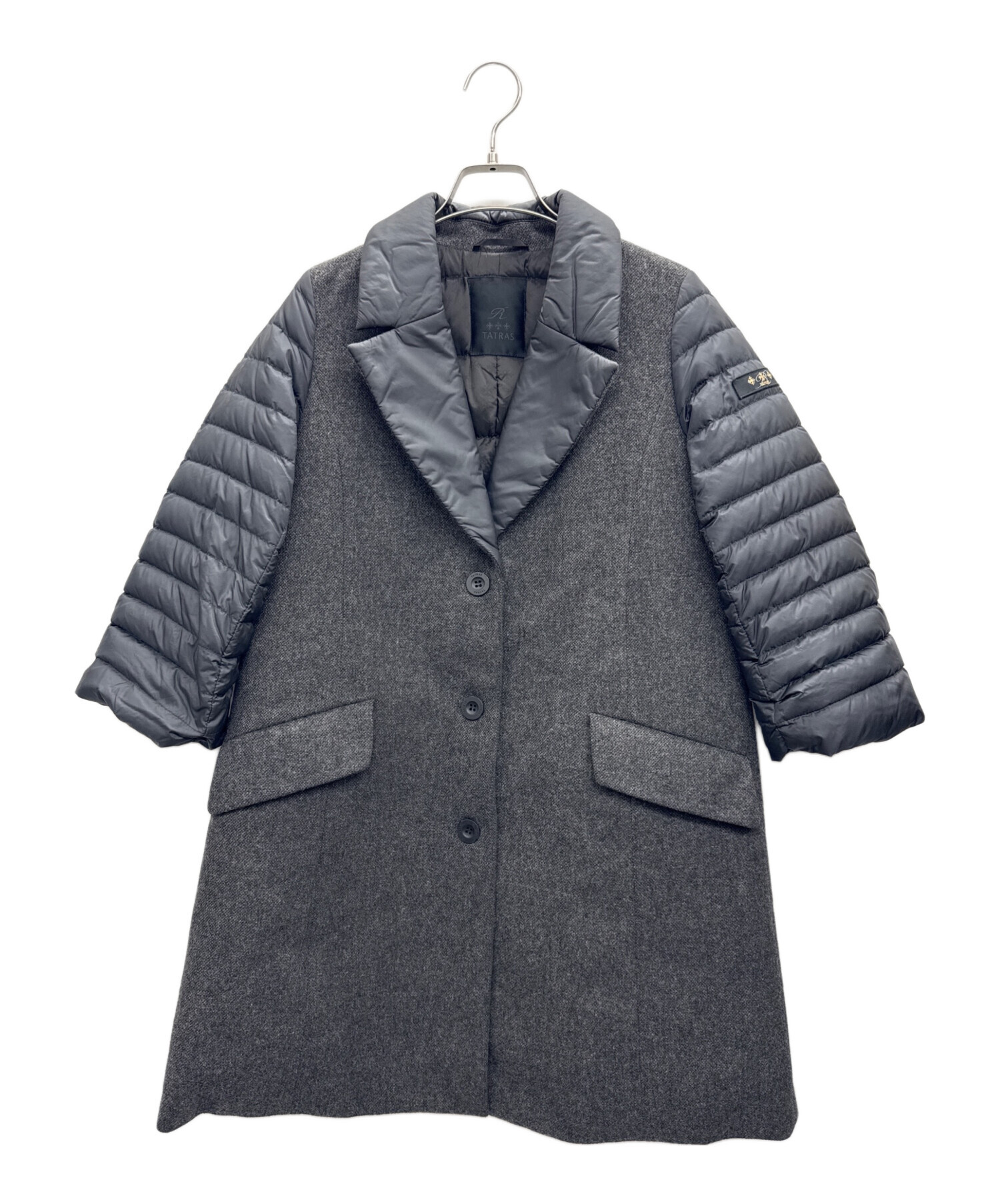 中古・古着通販】TATRAS (タトラス) ダウンチェスターコート ブラック