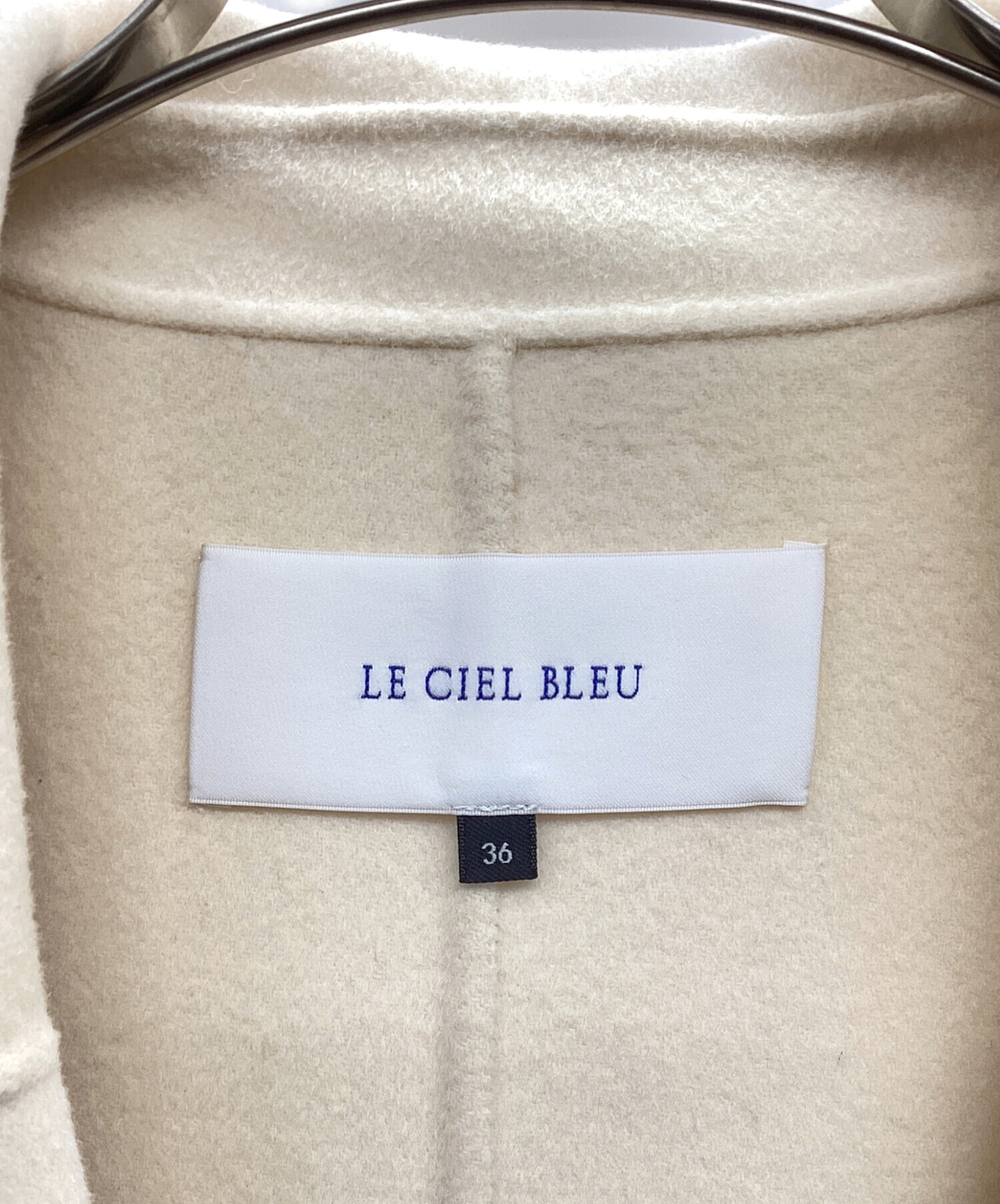 LE CIEL BLEU ベージュ ダブルフェイスオーバーコート LE CIEL BLEU（ルシェルブルー） コート アウター フードダブル
