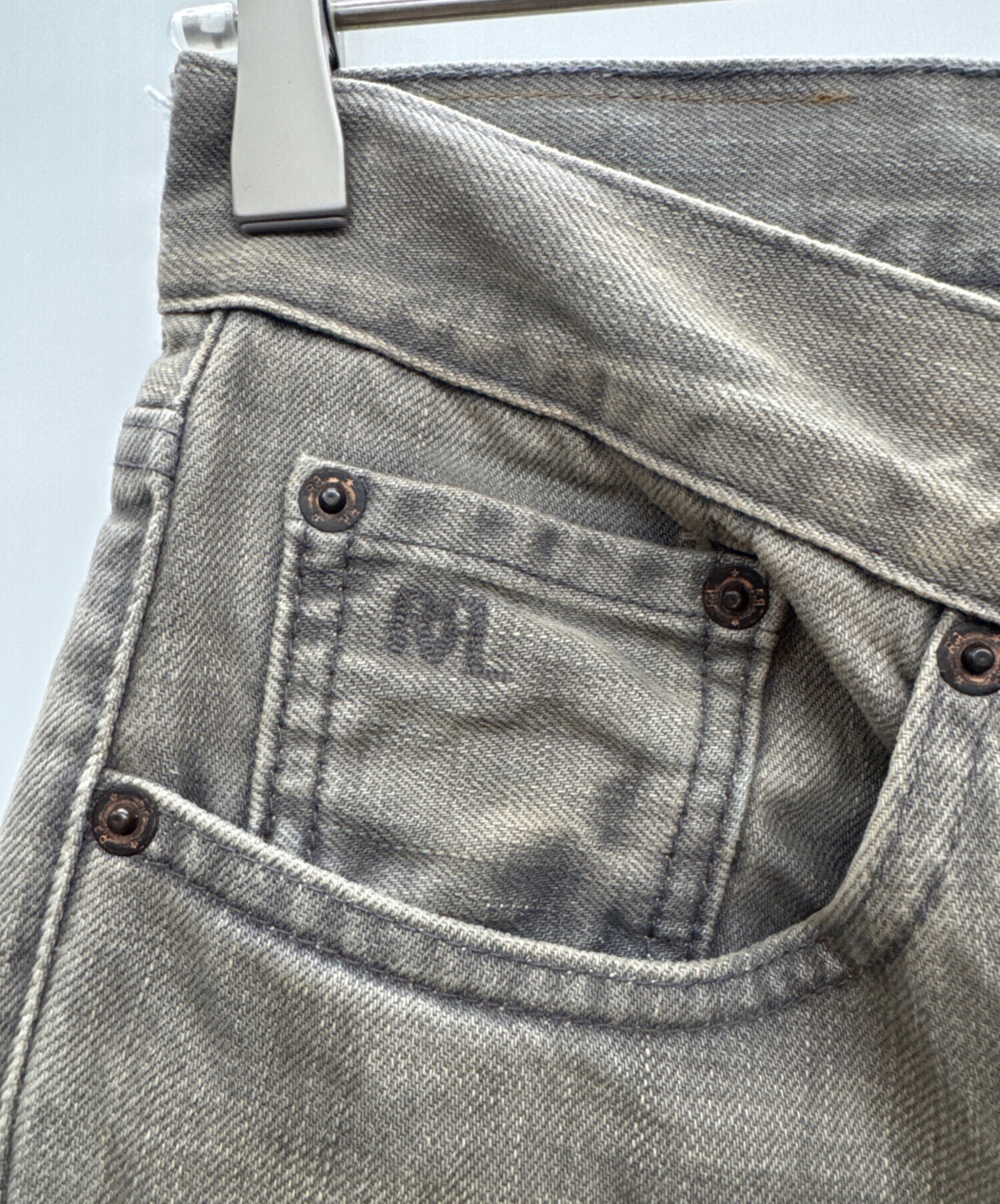 中古・古着通販】RRL (ダブルアールエル) デニムパンツ グレー サイズ