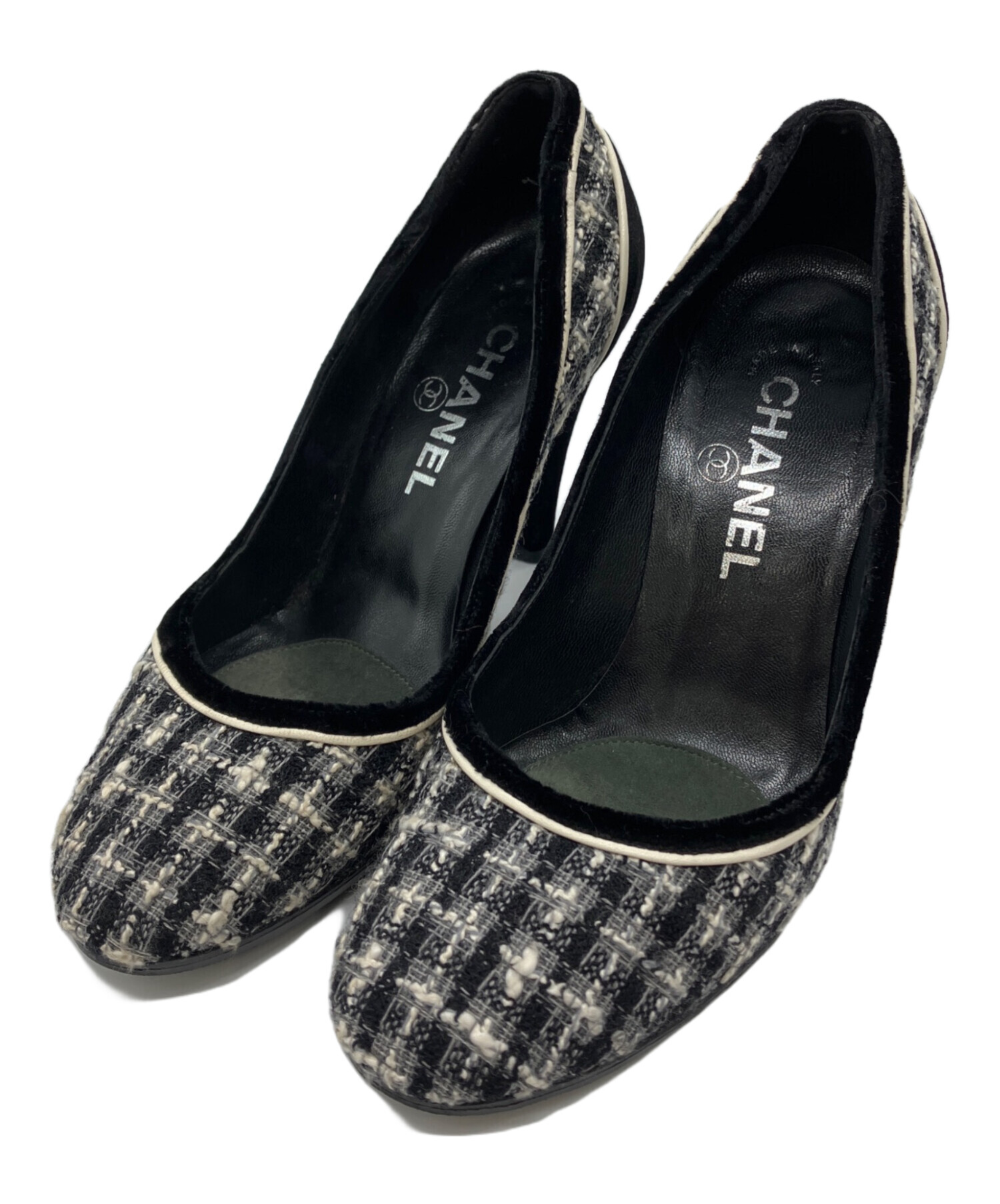 中古・古着通販】CHANEL (シャネル) ツイードハイヒールパンプス