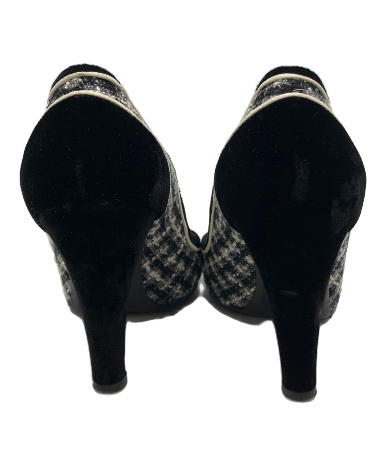 CHANEL シャネルビーズ装飾 ハイヒール パンプス 中古・古着通販】CHANEL (シャネル) ツイードハイヒールパンプス