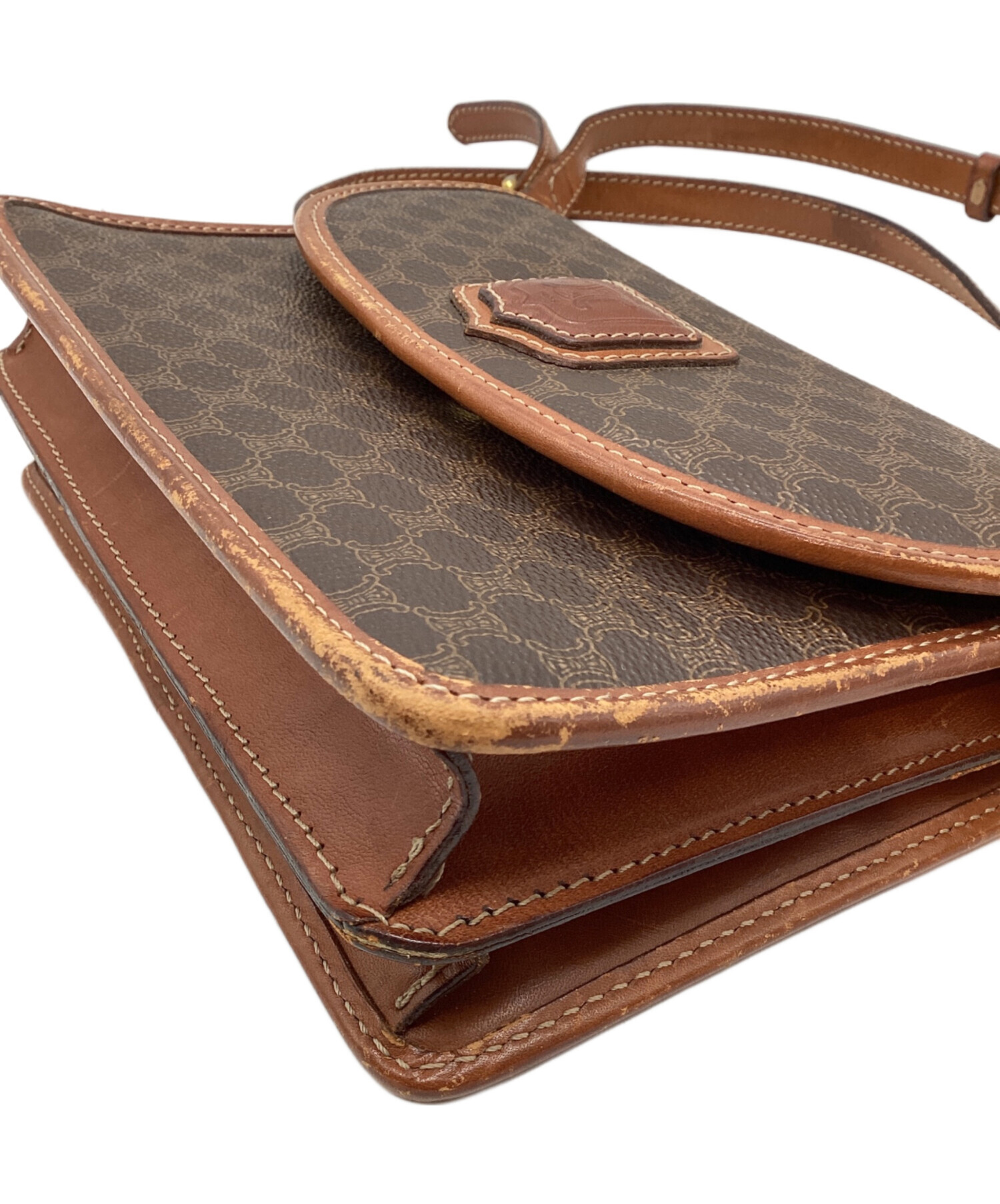 セリーヌ CELINE ショルダーバッグ バッグ レザー レディース ブラウン系 【中古】 中古・古着通販】CELINE (セリーヌ) ショルダーバッグ ブラウン