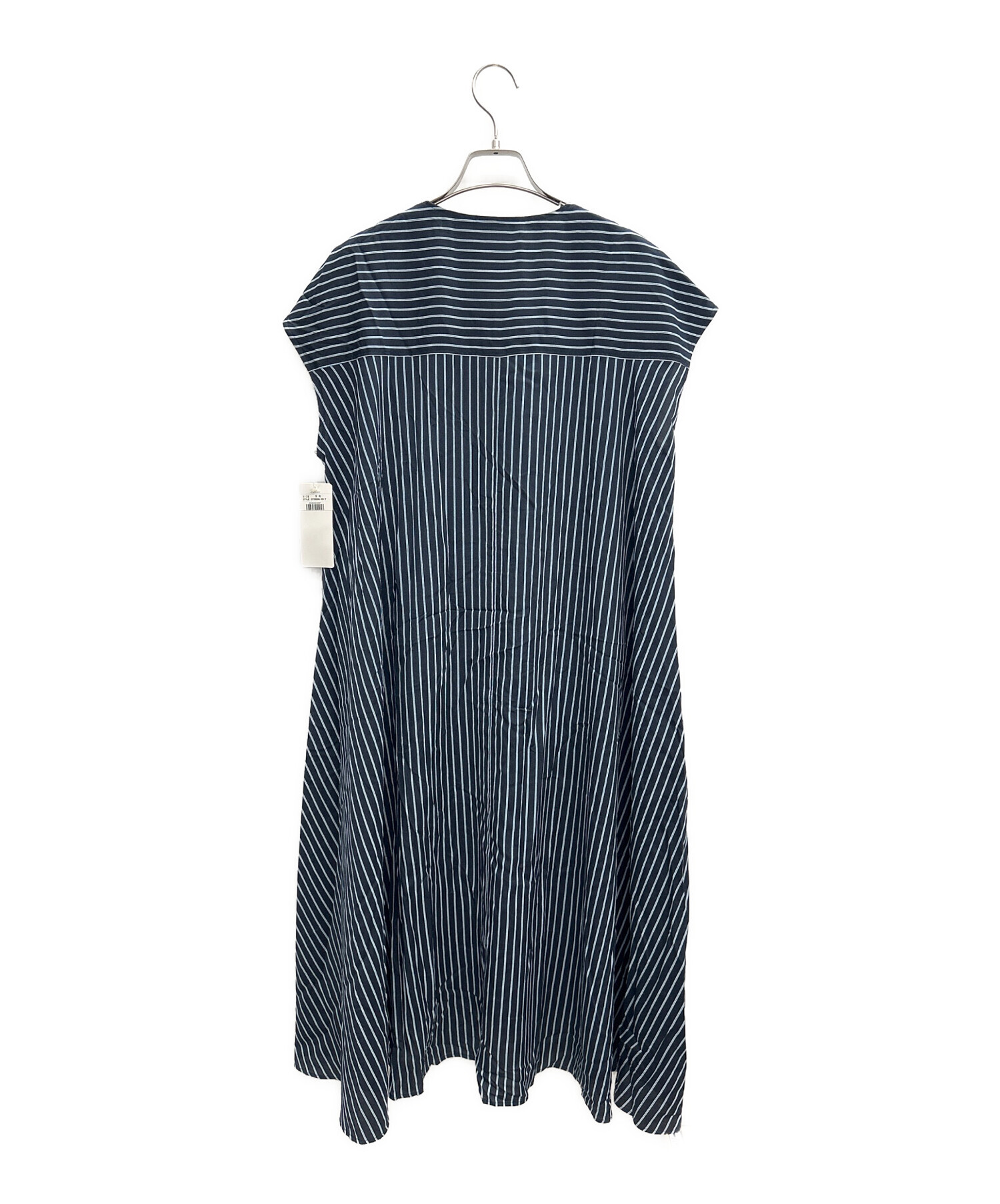 中古・古着通販】Leilian (レリアン) ノースリーブワンピース ネイビー 