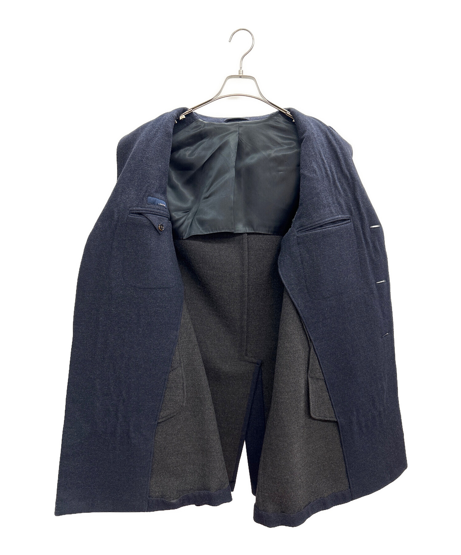 中古・古着通販】LARDINI (ラルディーニ) ウールコート ネイビー