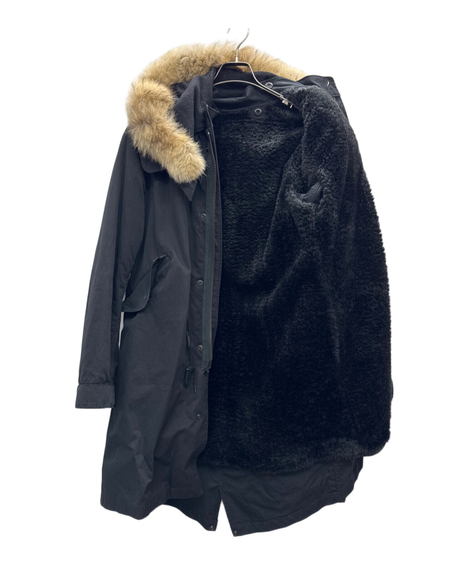 中古・古着通販】MARKA (マーカ) ライナー付きモッズコート ブラック 