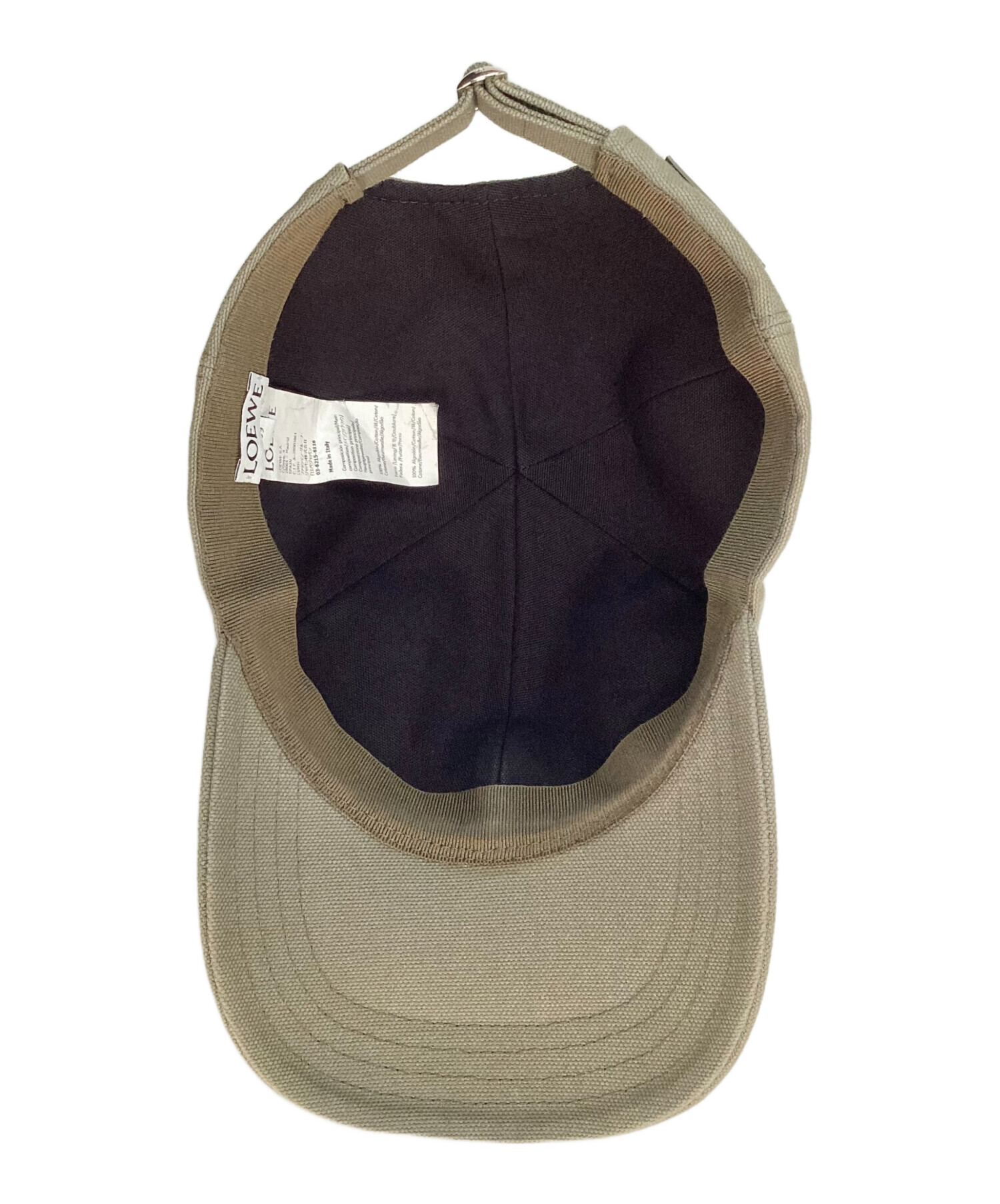 中古・古着通販】LOEWE (ロエベ) キャンバス パッチ キャップ オリーブ