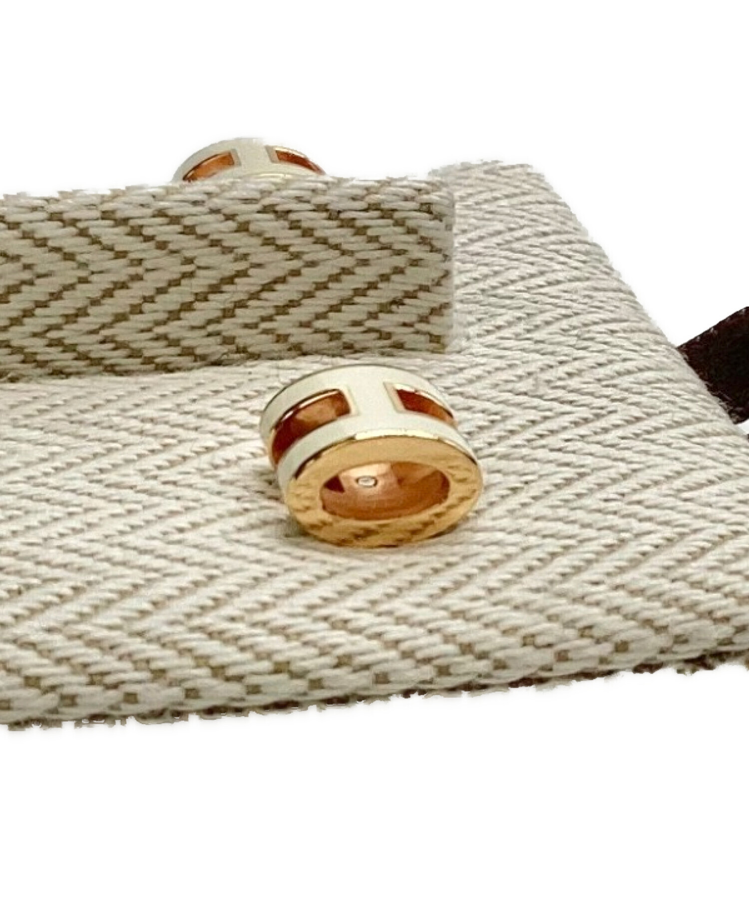 中古・古着通販】HERMES (エルメス) ミニポップアッシュピアス ブラン  