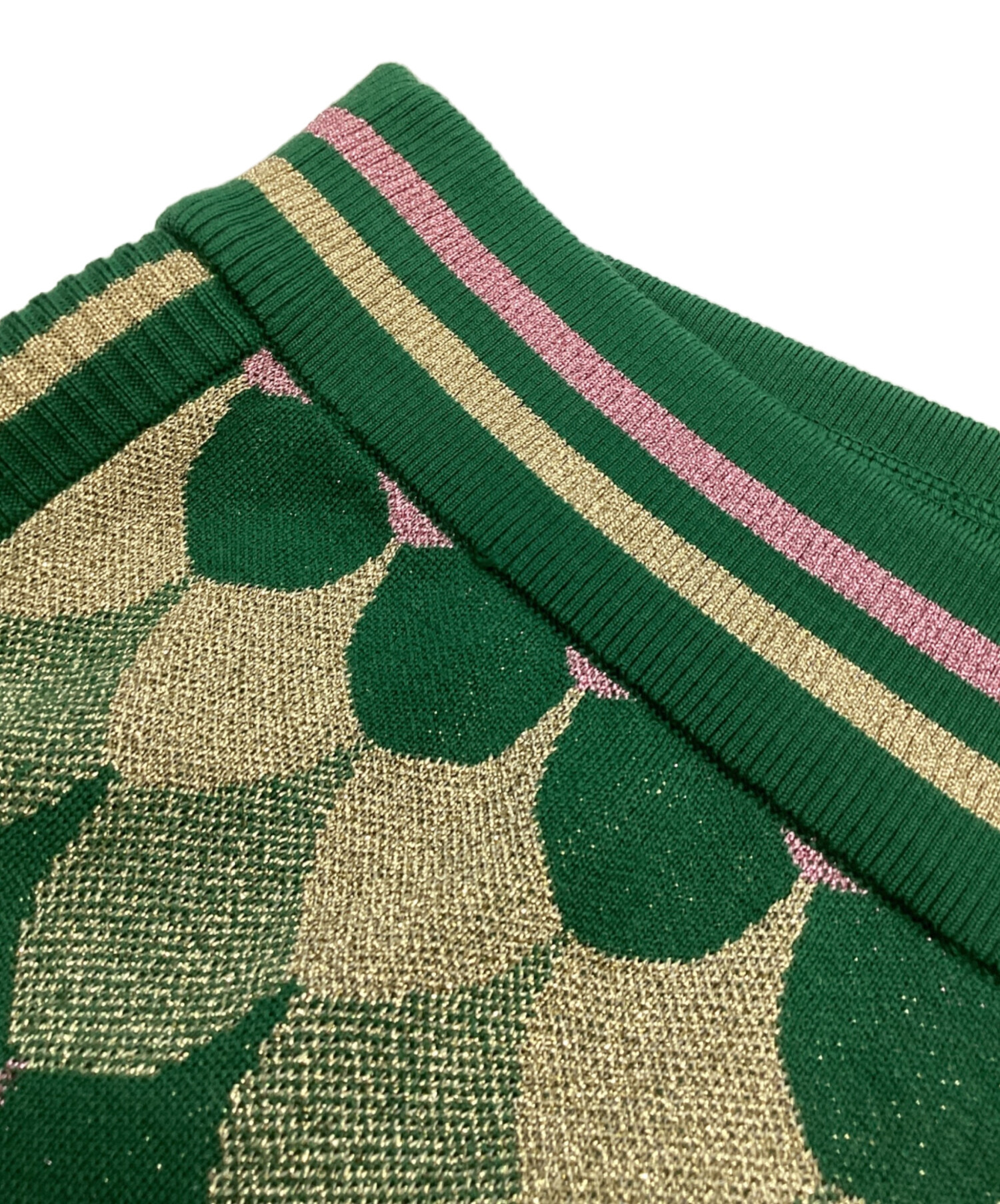 中古・古着通販】GUCCI (グッチ) ニットハーフパンツ グリーン サイズ