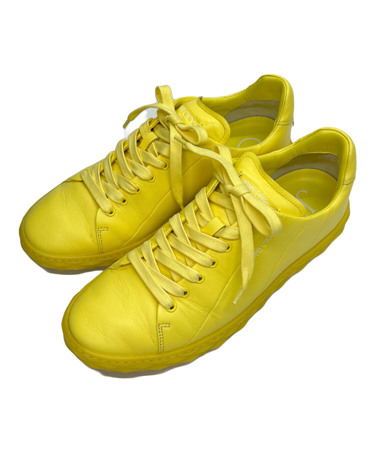 JIMMY CHOO イエロー フラットシューズ 35.5 中古・古着通販】JIMMY CHOO (ジミーチュウ) スニーカー イエロー