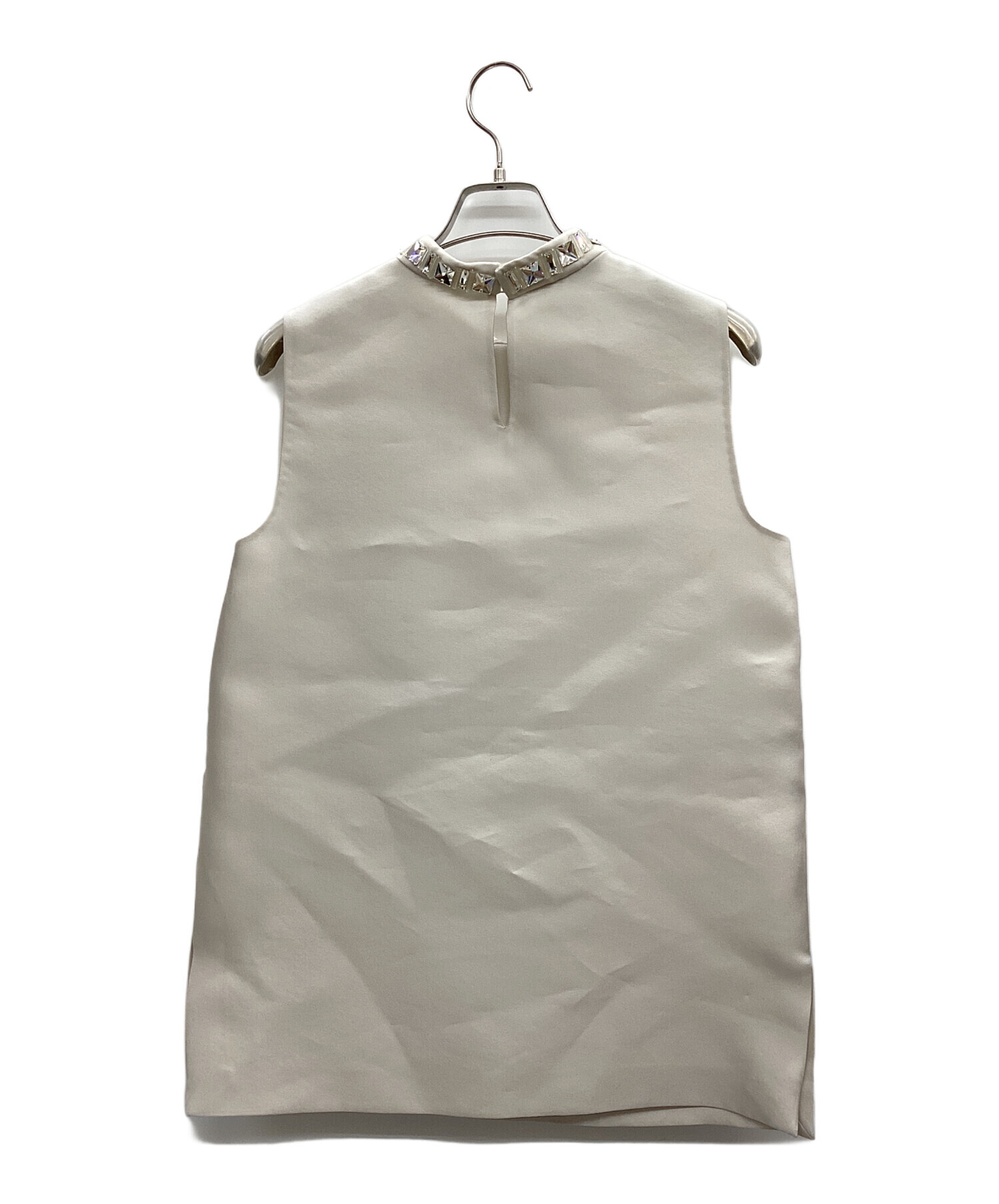 中古・古着通販】PRADA (プラダ) ビシュー付ノースリーブブラウス  