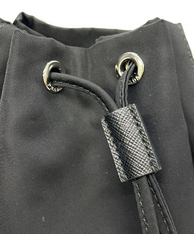 中古・古着通販】PRADA (プラダ) ナイロン巾着ポーチ ブラック