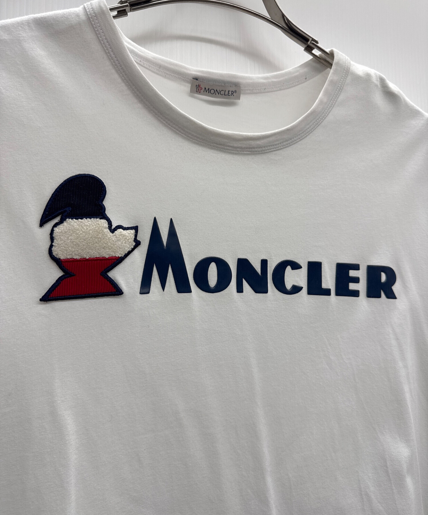 希少 MONCLER　モンクレール　Tシャツ　白　メンズ　古着 中古・古着通販】MONCLER (モンクレール) MAGLIA T-SHIRT ホワイト