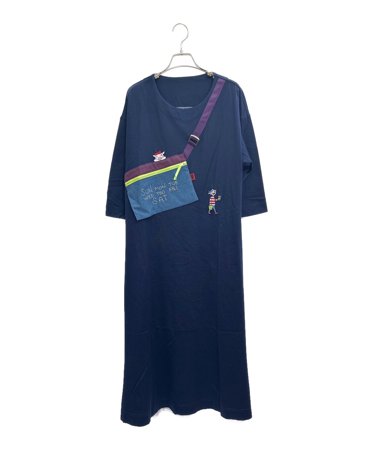 OLLEBOREBLA アルベロベロ ビジュー ワンピース 青ストライプ アルベロベロ ワンピース青 新品 OLLEBOREBLA アルベロベロ ビジュー