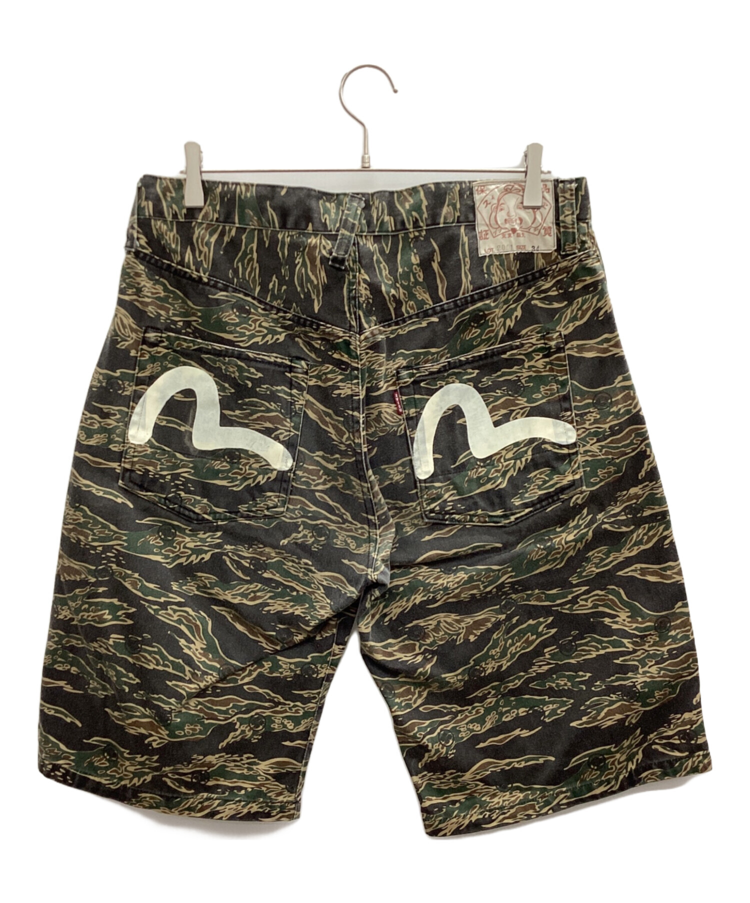 EVISU エヴィス ショートパンツ カモメ ペイント サイドベルト 