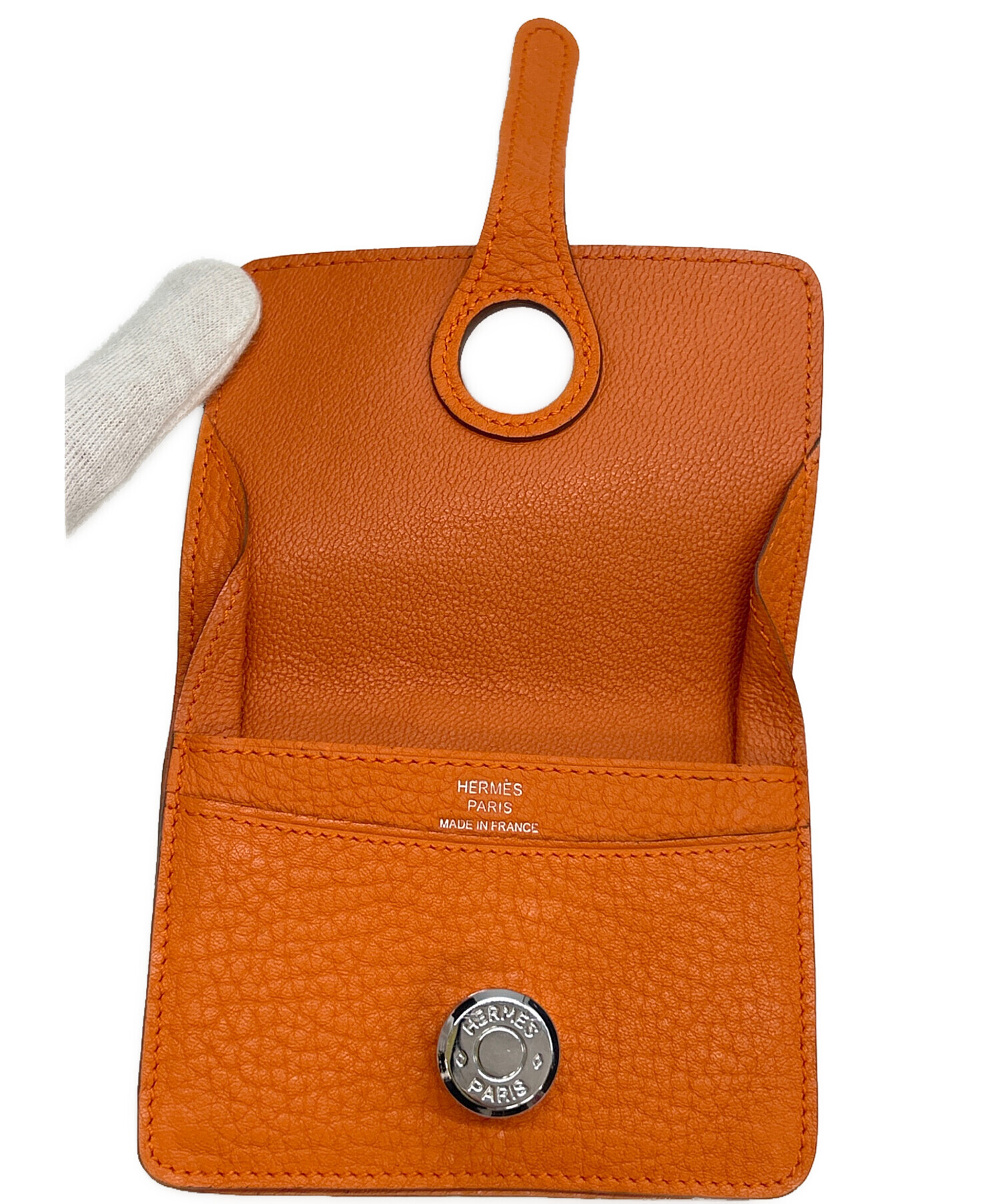 中古・古着通販】HERMES (エルメス) カードケース オレンジ｜ブランド 