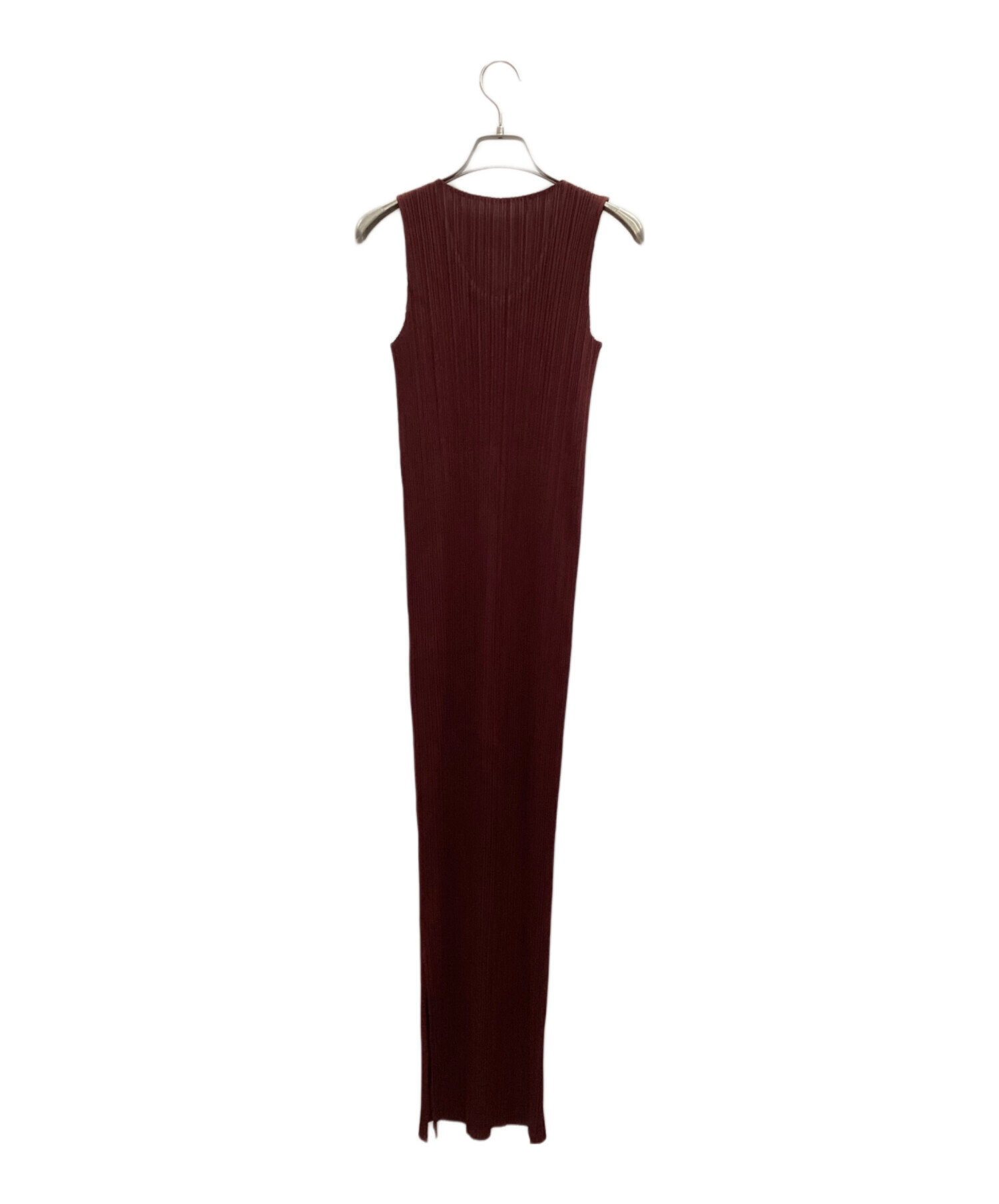 PLEATS PLEASE プリーツ　ボルドー　ノースリーブ　フリンジ 中古・古着通販】PLEATS PLEASE (プリーツプリーズ) ノースリーブ
