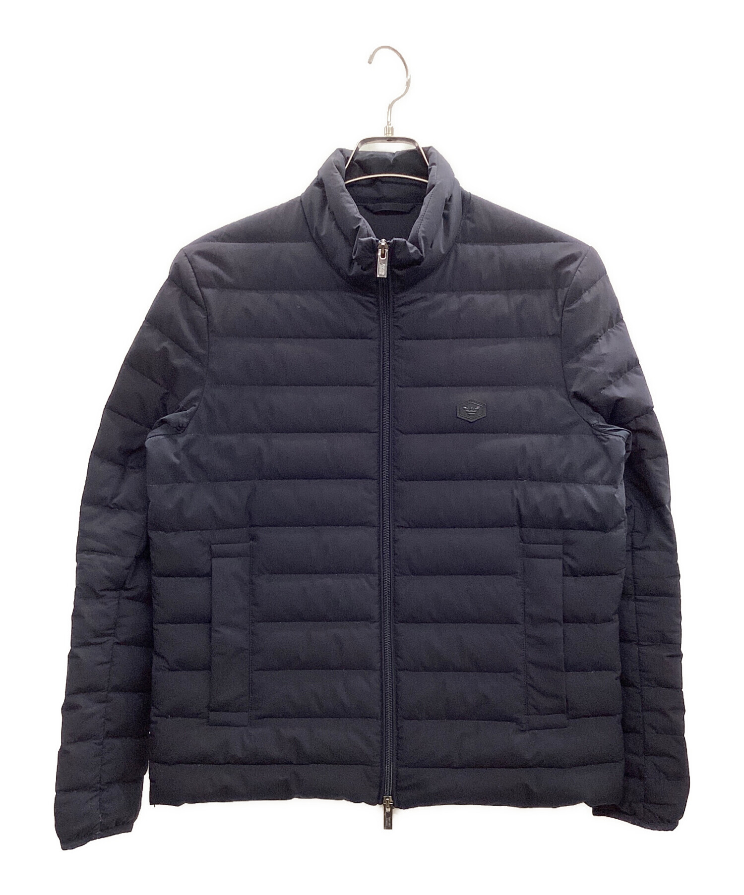 エンポリオアルマーニ　ネイビー チェック ダウンジャケット 中古・古着通販】EMPORIO ARMANI (エンポリオアルマーニ) ダウン