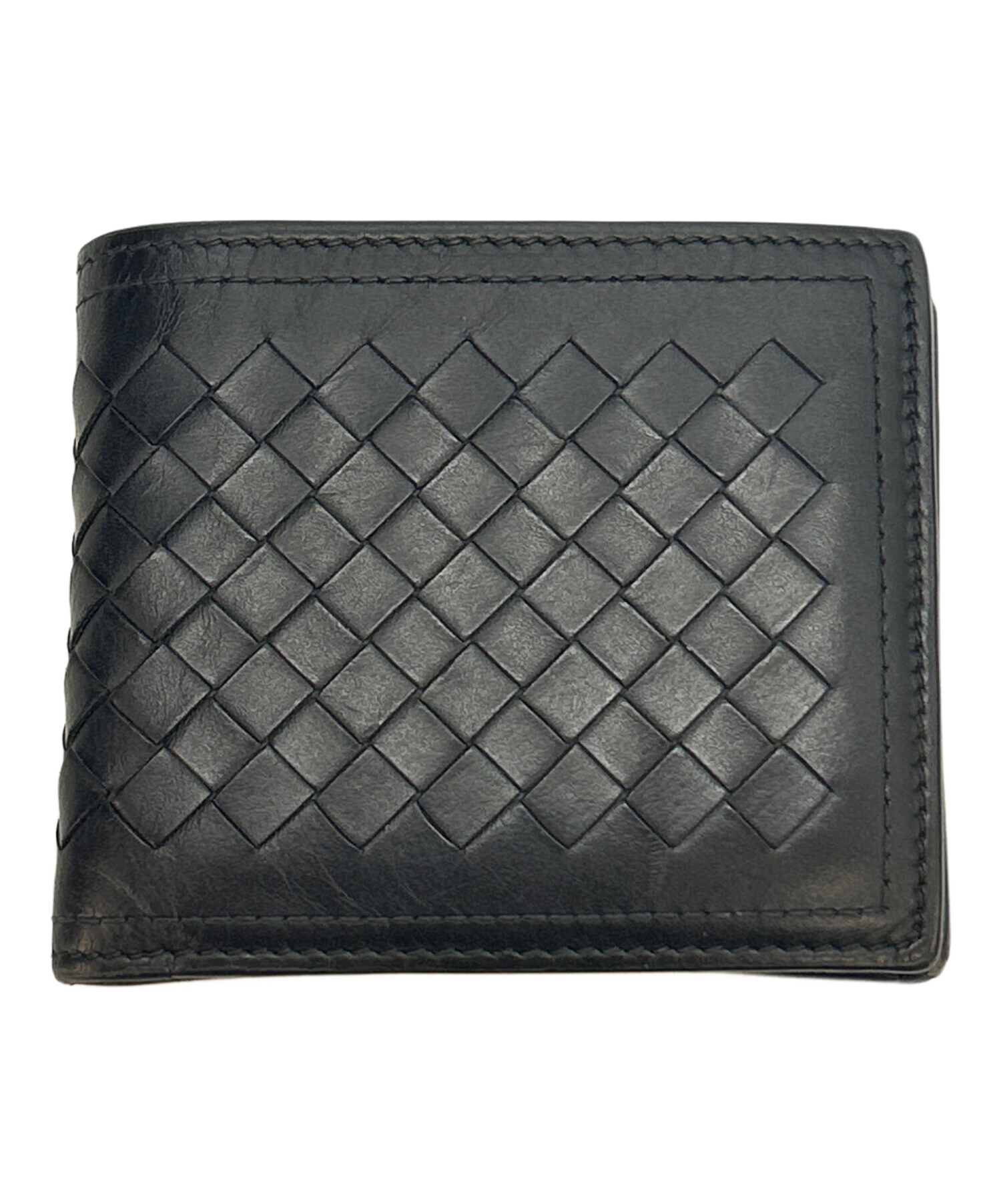 113993 ファッション BOTTEGA VENETA ブラック 二つ折り財布