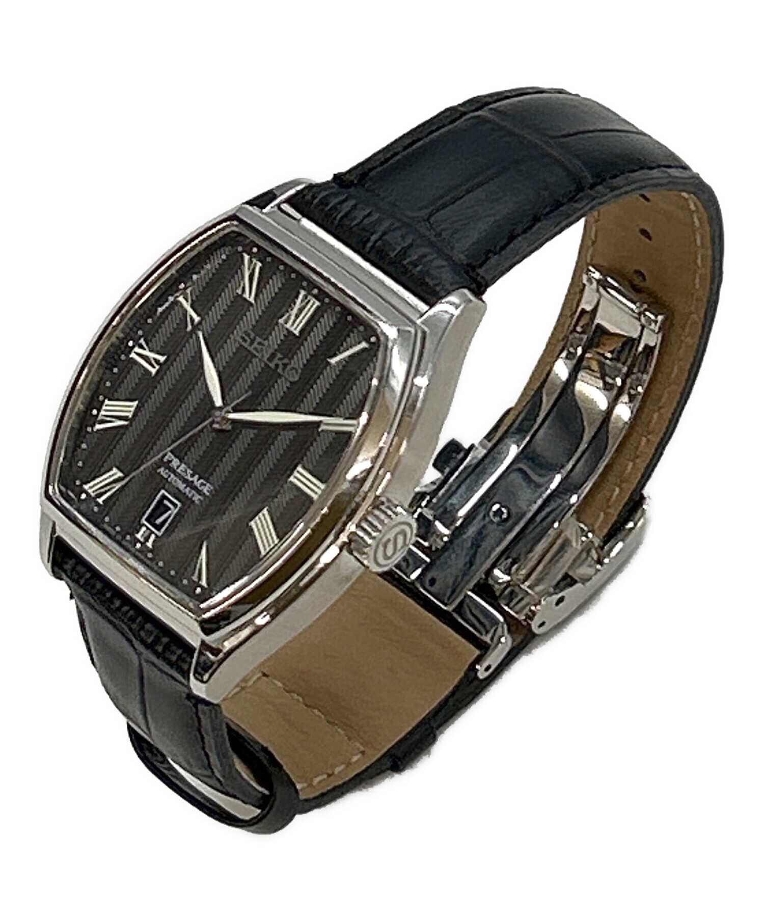 SEIKO セイコー プレザージュ 自動巻き デイト ブラック文字盤 腕時計 中古・古着通販】SEIKO (セイコー) 腕時計 ブラック｜ブランド・古着