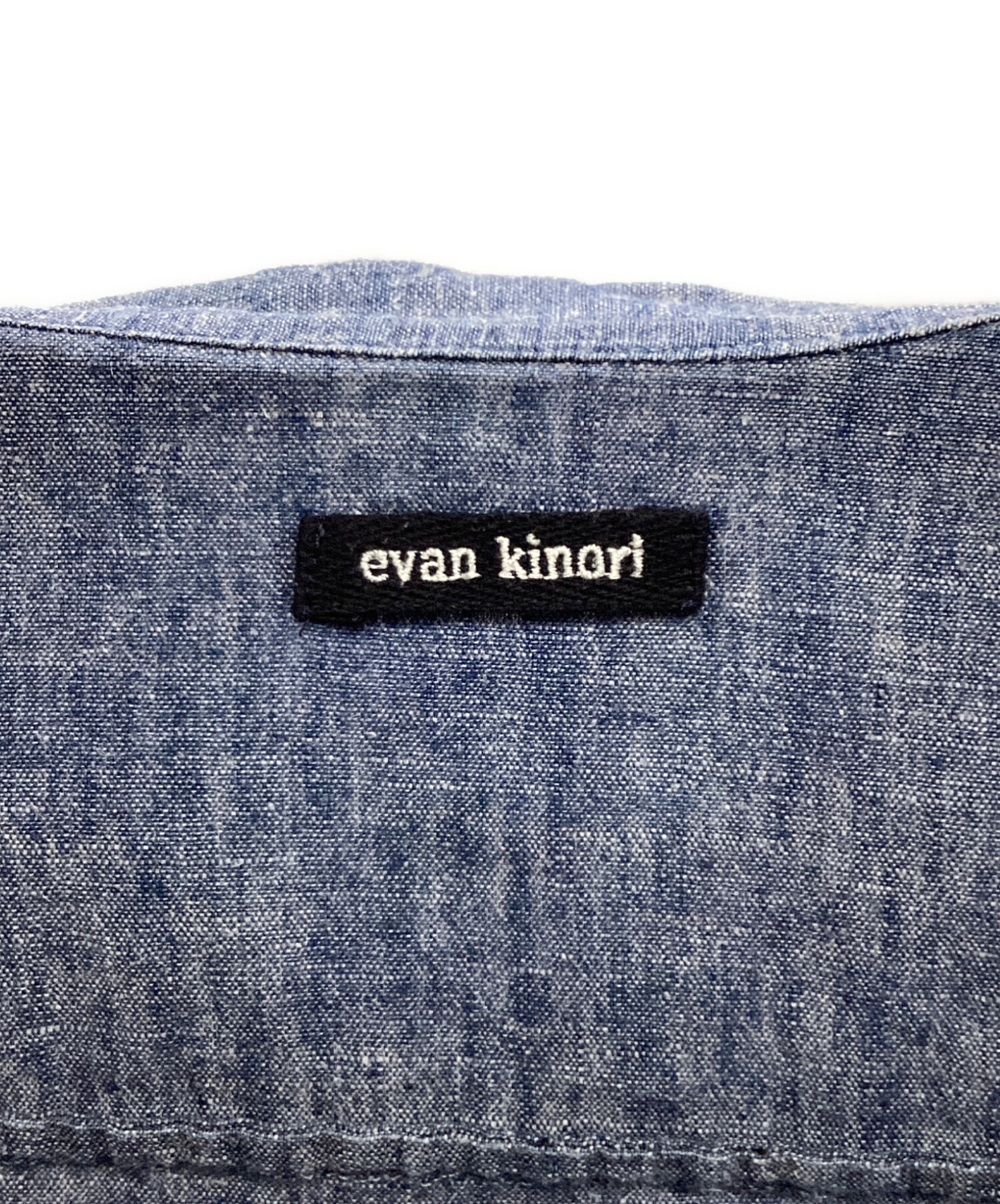 中古・古着通販】evan kinori (エヴァンキノリ) ノーカラーシャツ