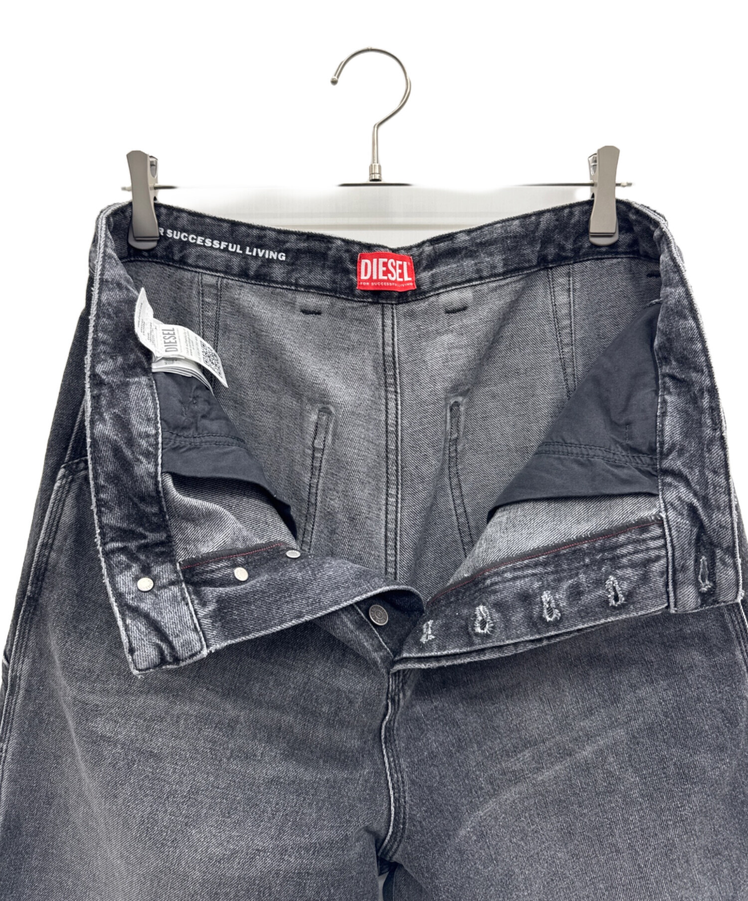 中古・古着通販】DIESEL (ディーゼル) ハーフデニムパンツ グレー