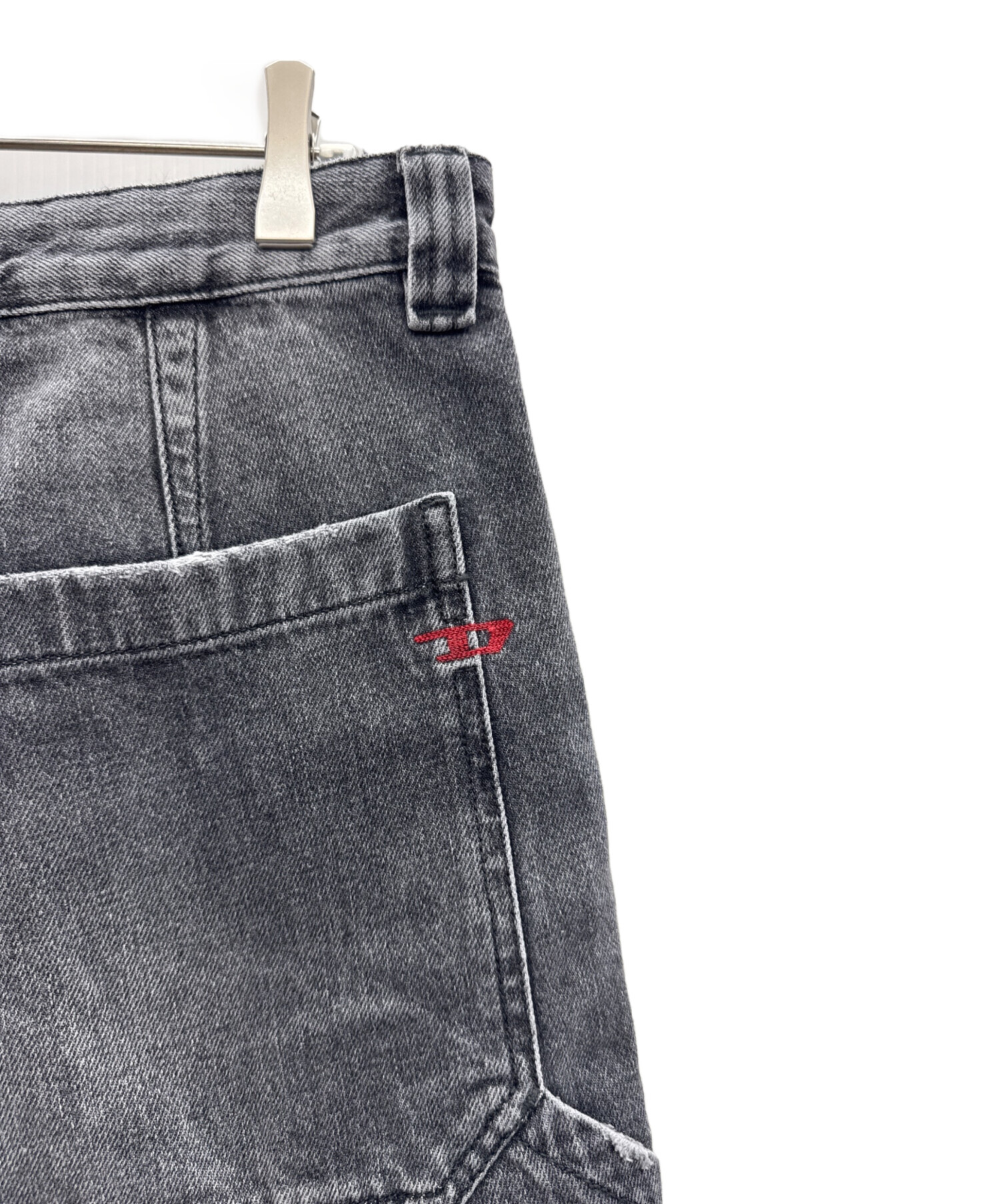 中古・古着通販】DIESEL (ディーゼル) ハーフデニムパンツ グレー