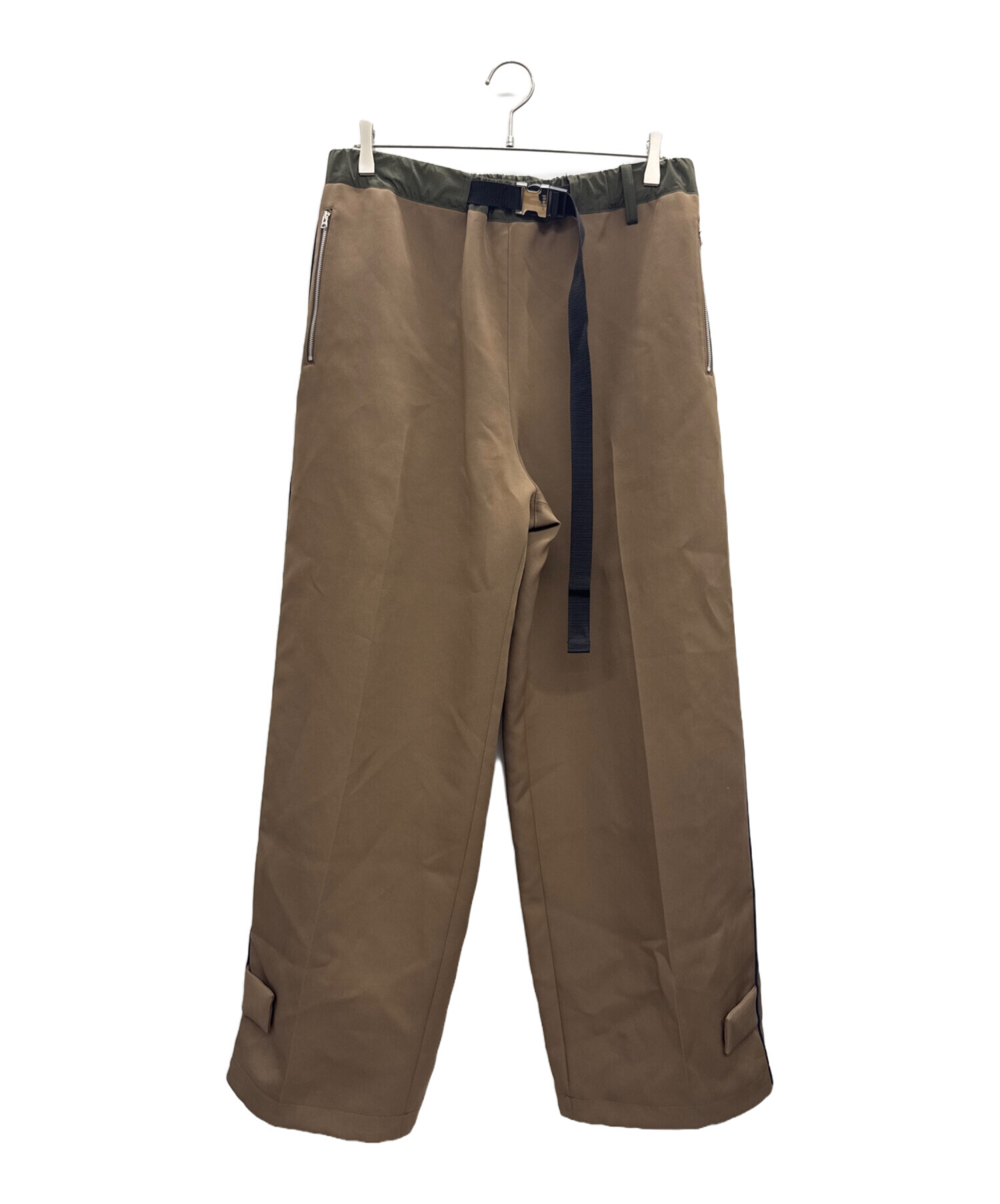 中古・古着通販】sacai (サカイ) Technical Jersey Pants ブラウン