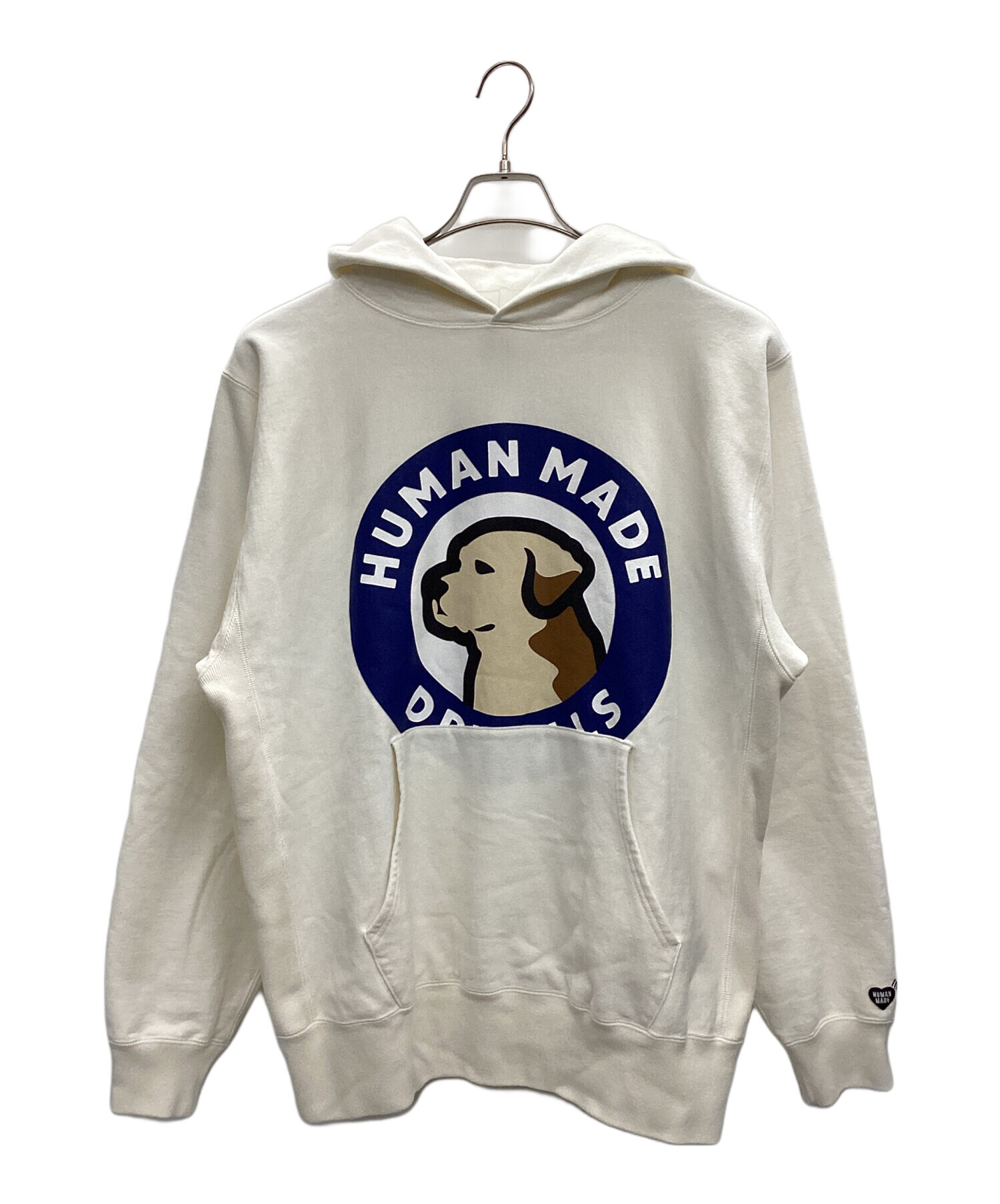 HUMAN MADE (ヒューマンメイド) プルオーバーパーカー ホワイト×ブルー 