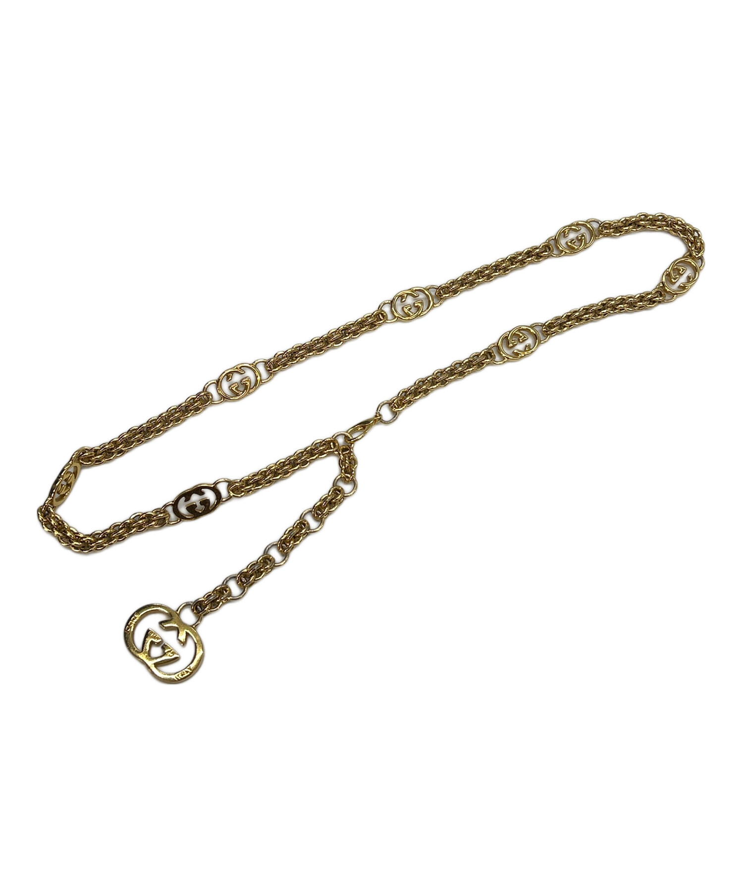 中古・古着通販】GUCCI (グッチ) チェーンベルト インターロッキング
