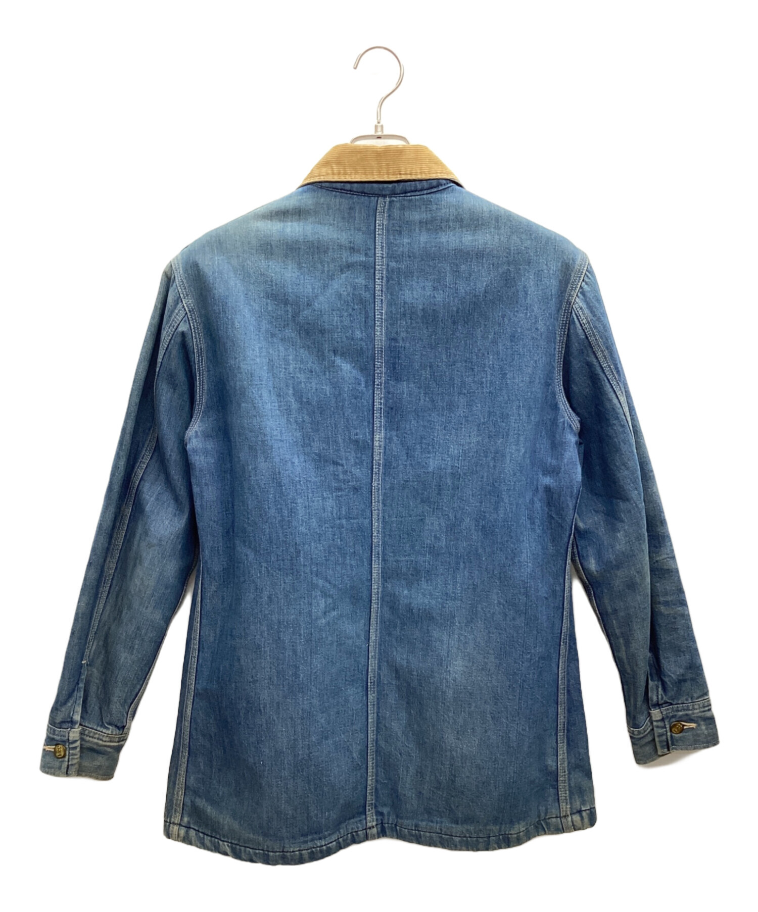 中古・古着通販】LEE (リー) カバーオール ブルー×ブラウン サイズ:36