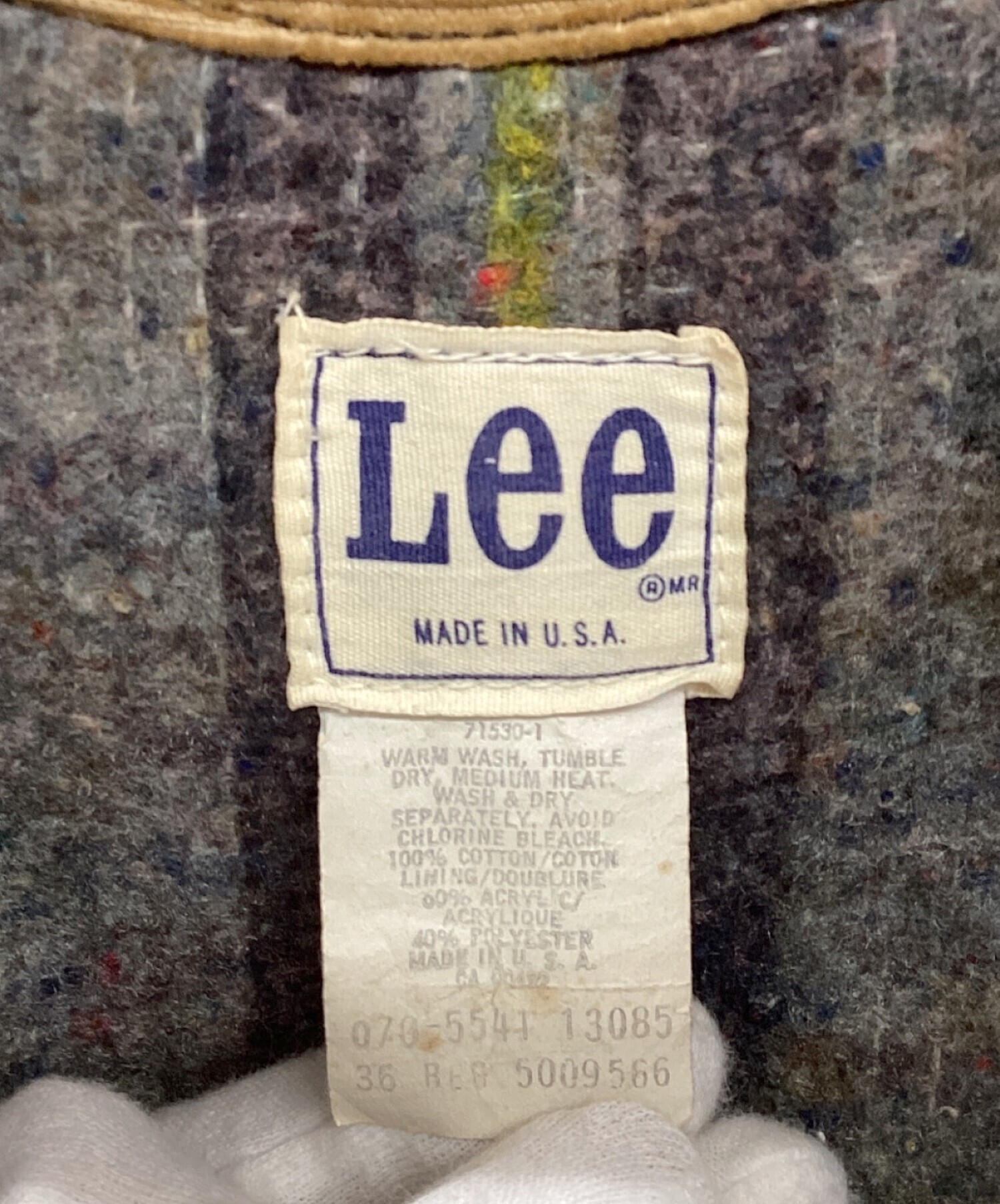 中古・古着通販】LEE (リー) カバーオール ブルー×ブラウン サイズ:36