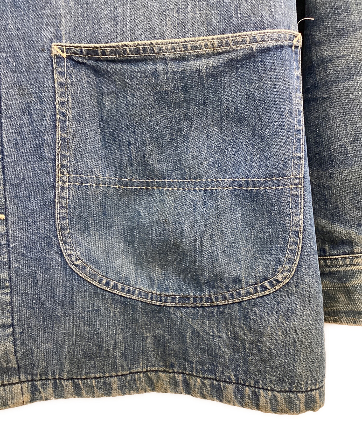 中古・古着通販】LEE (リー) カバーオール ブルー×ブラウン サイズ:36