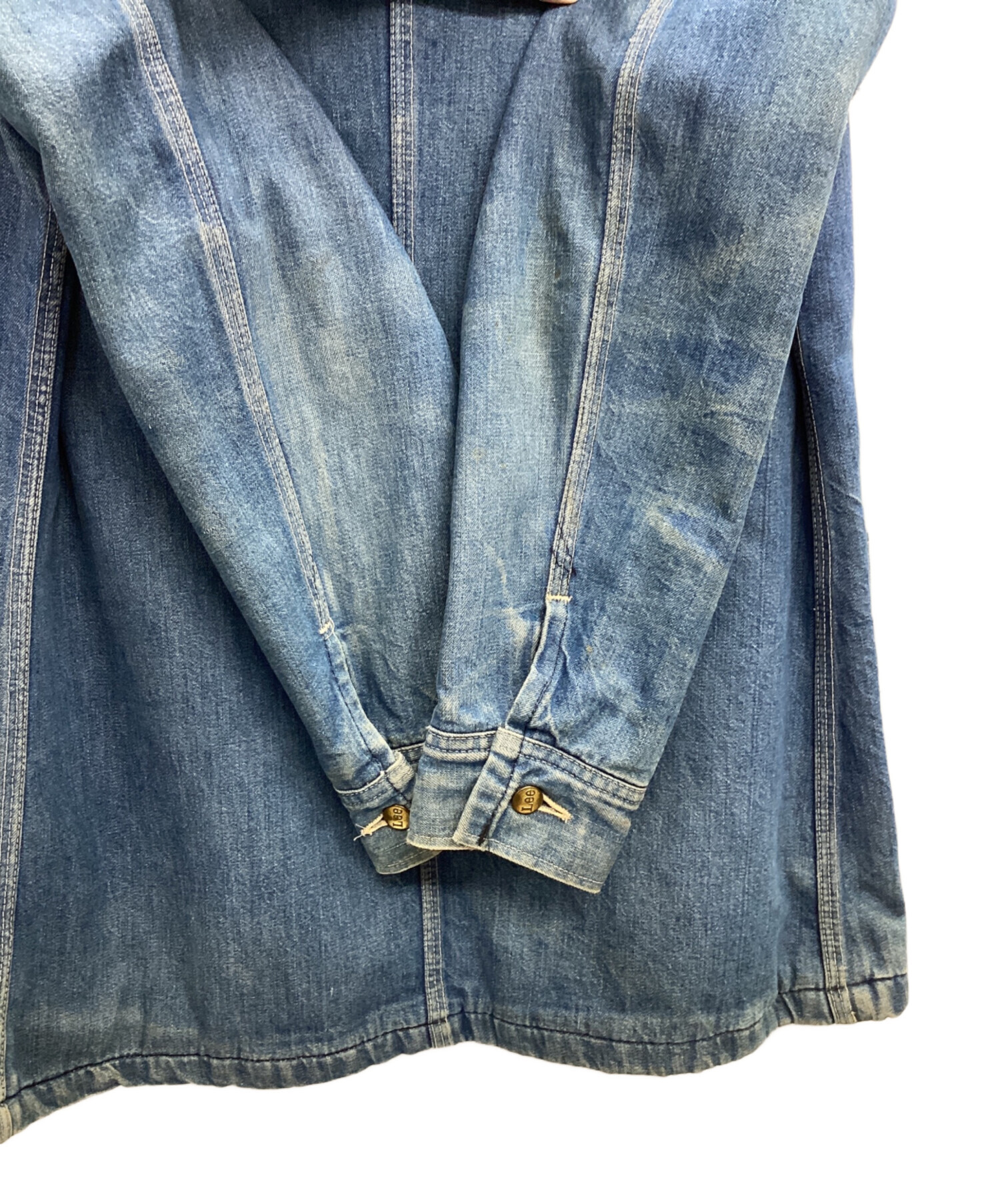 中古・古着通販】LEE (リー) カバーオール ブルー×ブラウン サイズ:36