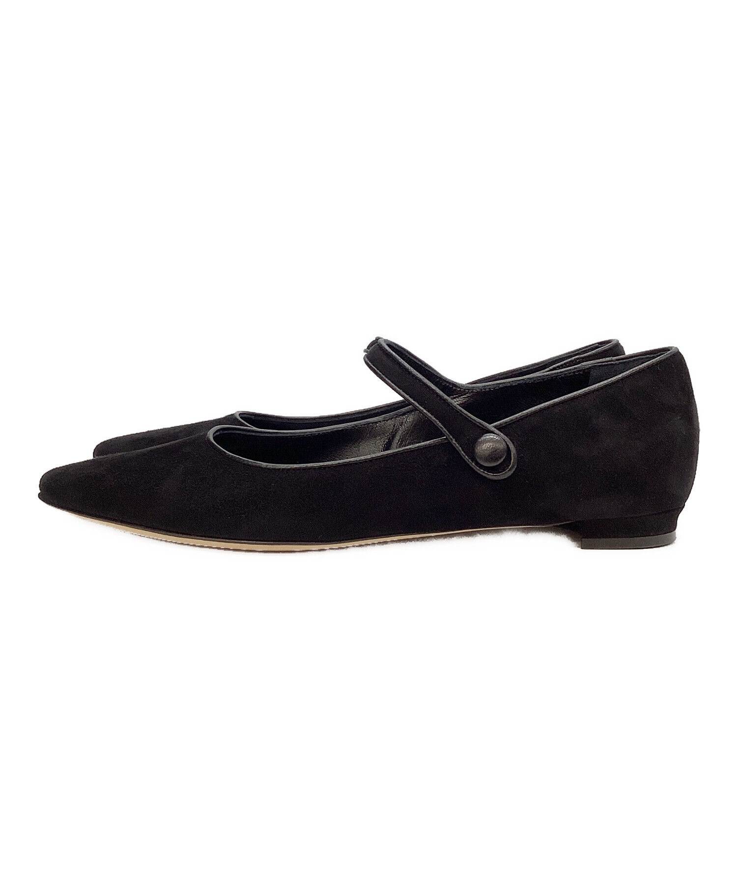 MANOLO BLAHNIK マノロブラニク KULOGLU ベルベットフラットパンプス