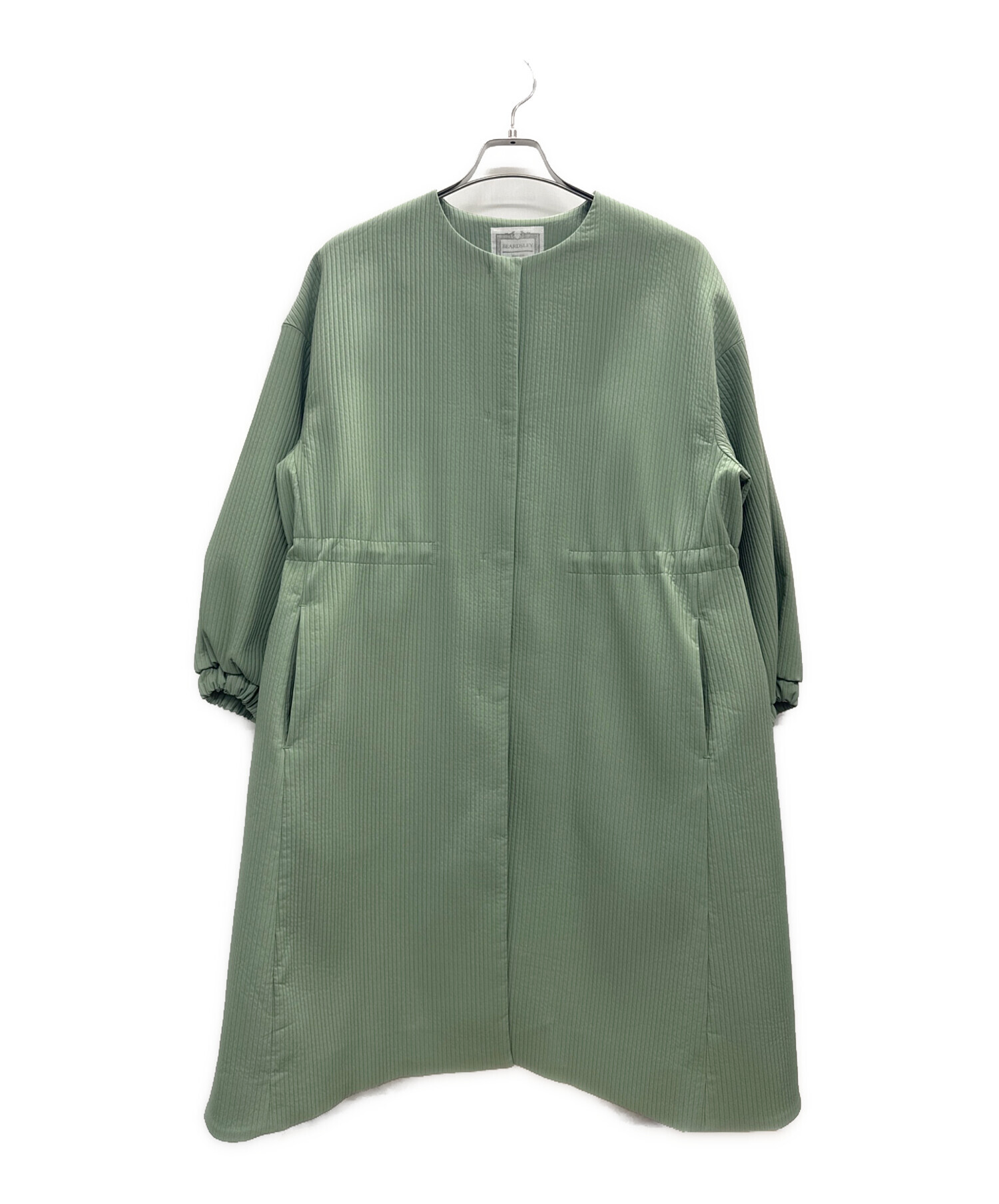 中古・古着通販】BEARDSLEY (ビアズリー) ノーカラーコート グリーン