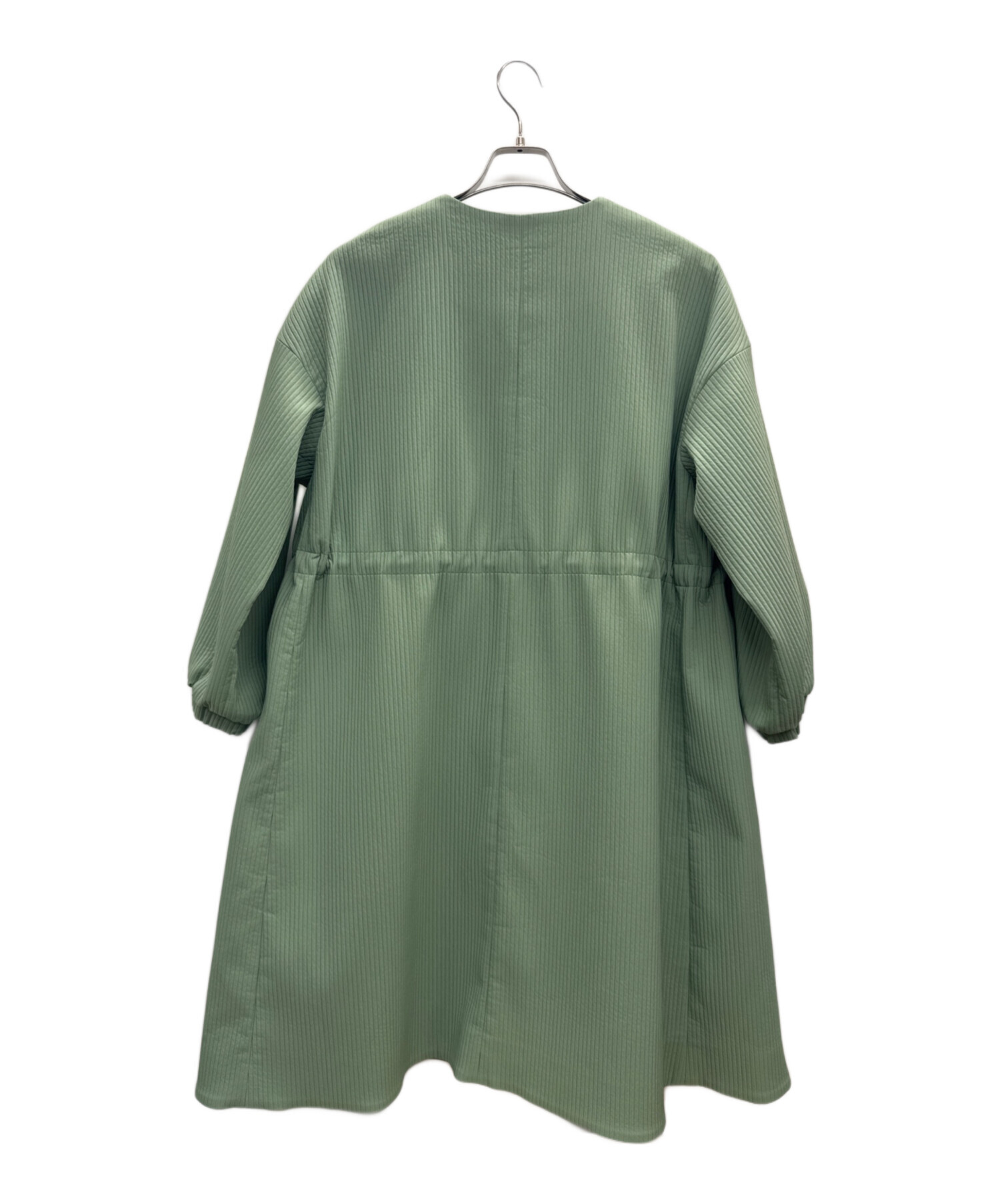 中古・古着通販】BEARDSLEY (ビアズリー) ノーカラーコート グリーン