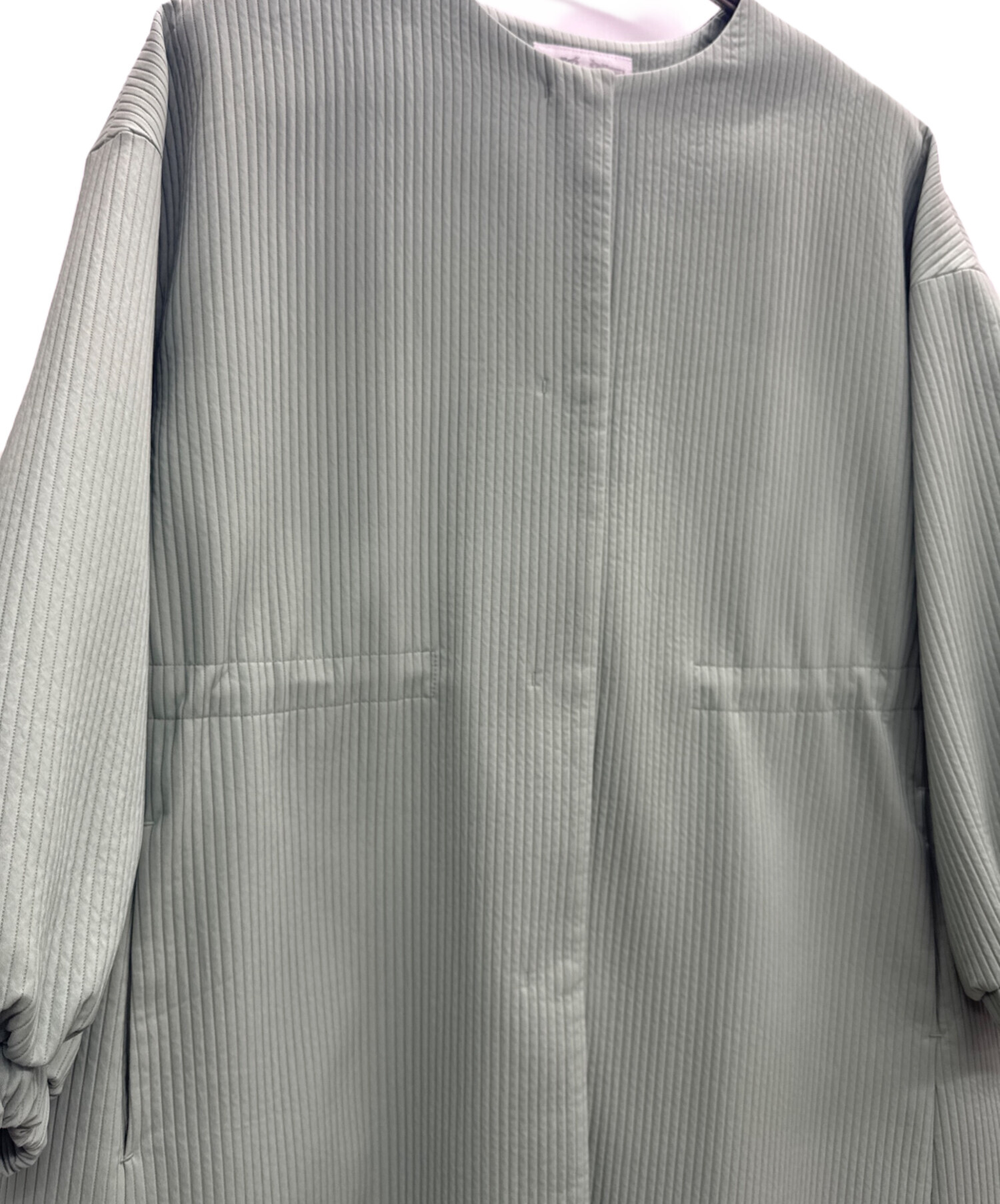 中古・古着通販】BEARDSLEY (ビアズリー) ノーカラーコート グリーン