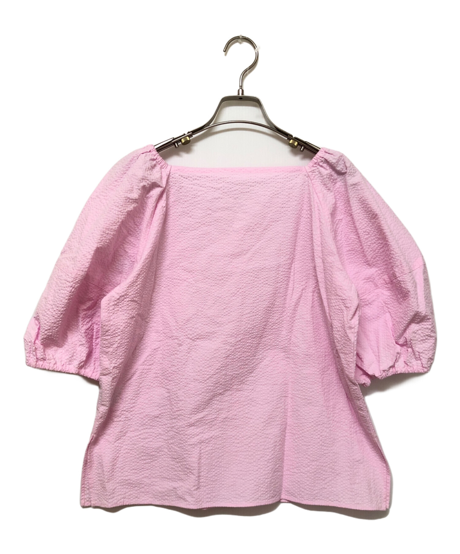 中古・古着通販】Adam et Rope (アダム エ ロペ) 半袖ブラウス ピンク