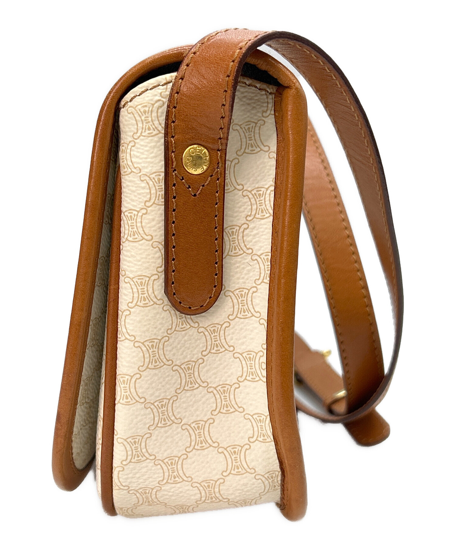 中古・古着通販】CELINE (セリーヌ) ショルダーポーチ ホワイト