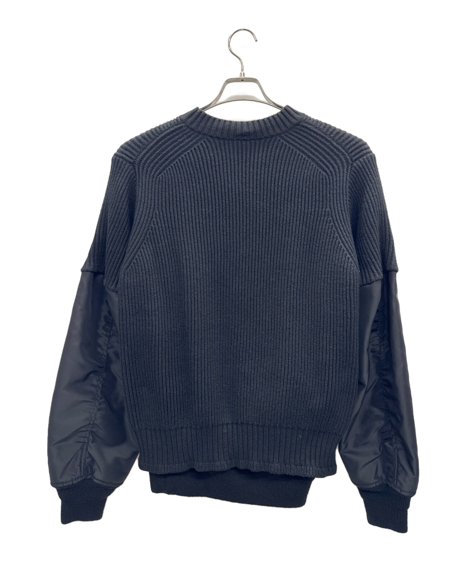 中古・古着通販】sacai (サカイ) ナイロンツイル ドッキングニット